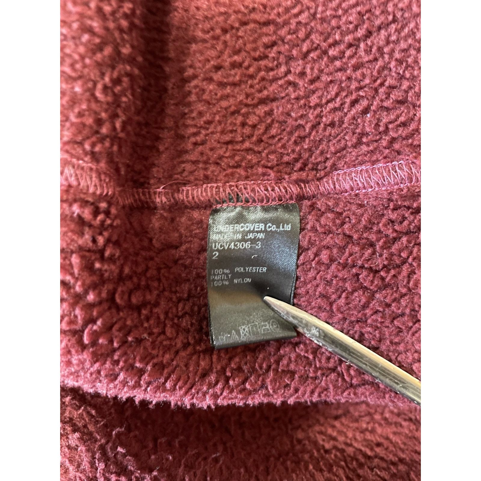Undercover Undercover 18AW Maroon Fleece Coat JP 2 Size US M / EU 48-50 / 2 - 4 Thumbnail
