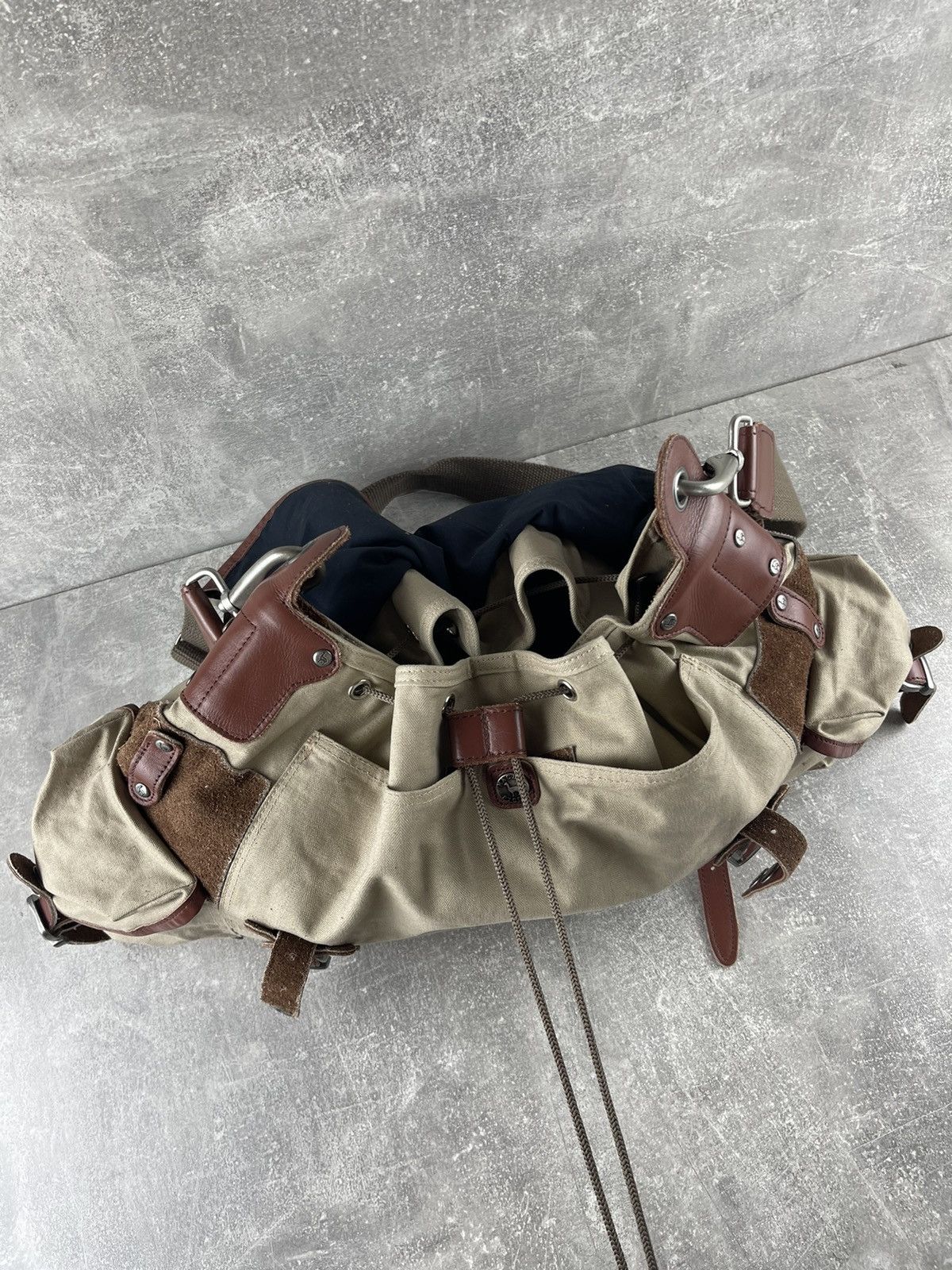 Vintage Machu Picchu Canvas Leather Messenger Bag Crossbody Travel Size ONE SIZE - 12 Thumbnail