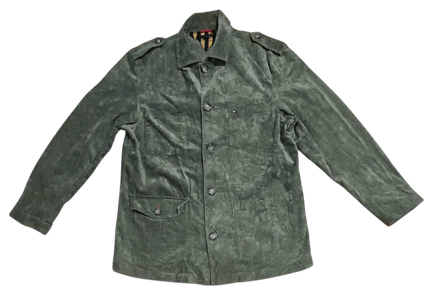 Tommy Hilfiger TOMMY HILFIGER GREEN VELVET CHORE JACKET Size US L / EU 52-54 / 3 - 1 Thumbnail