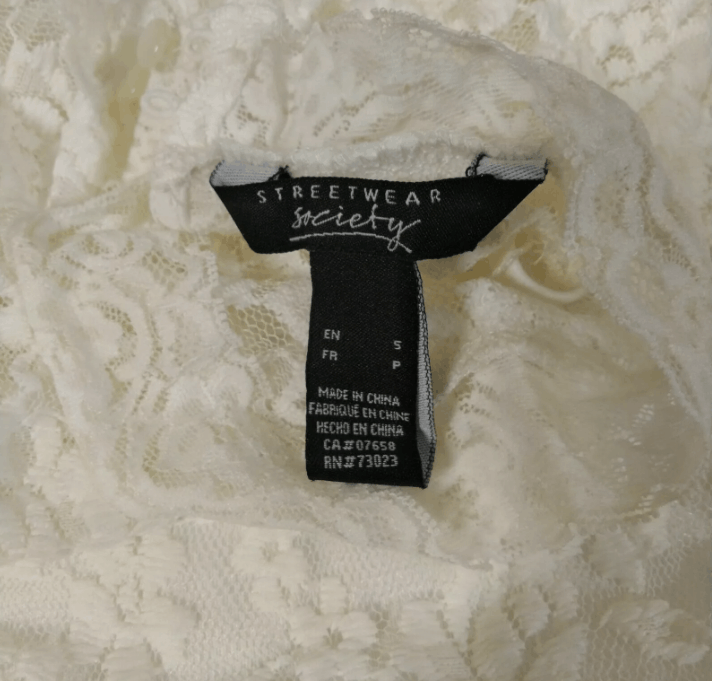 Vintage White Top Size S Women Floral Lace Sheer Mock Neck Size S / US 4 / IT 40 - 6 Thumbnail