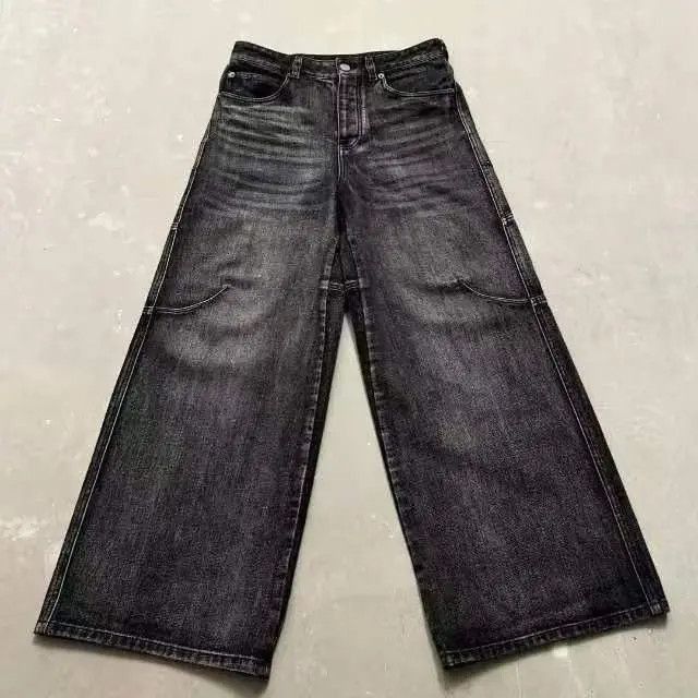 Japanese Brand Vintage embroidered jeans men's tide street relaxed Size US 34 / EU 50 - 4 Thumbnail