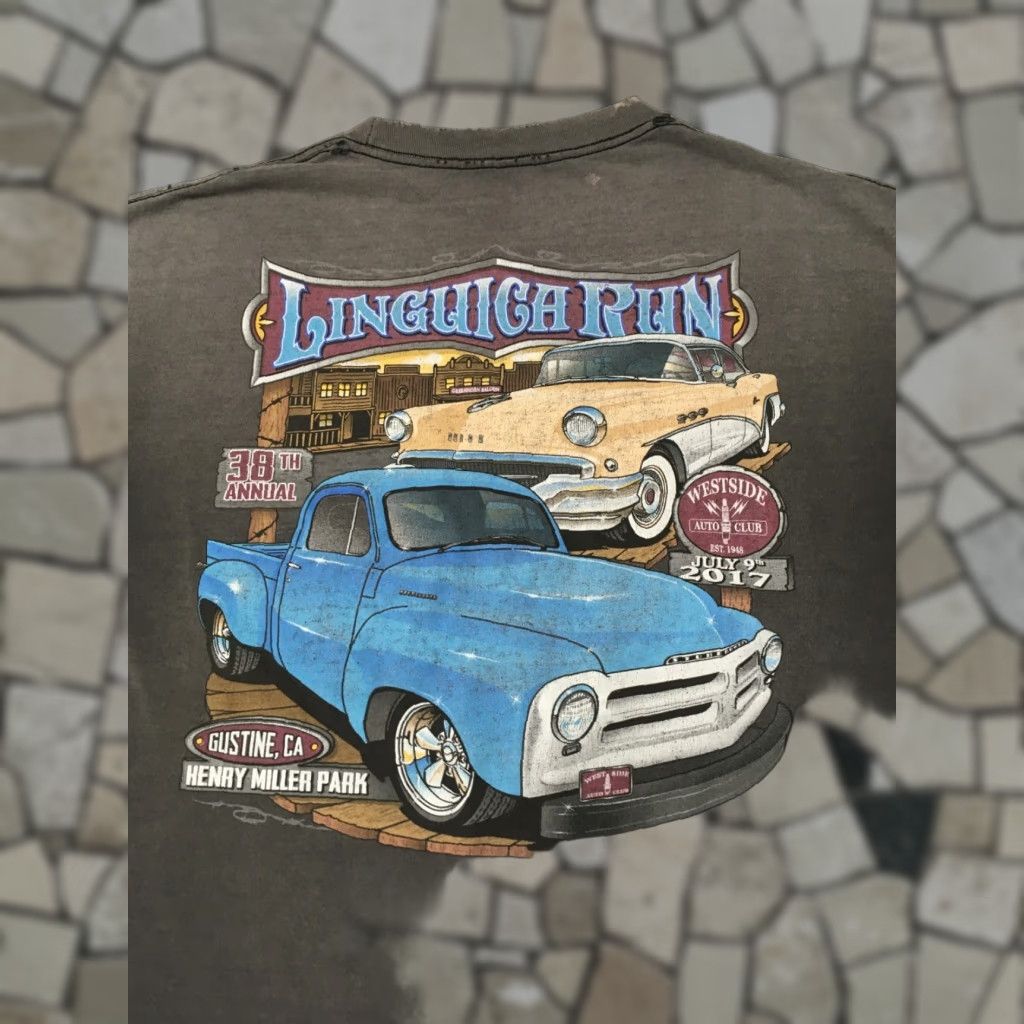 Gildan Gildan T-Shirt Mens 2XL Gray Hot Rod Run Cruisin The Strip Graphic Print Polo Pocket Short Sleeve Casual Cars USA Vintage: NO Size US XXL / EU 58 / 5 - 1 Thumbnail