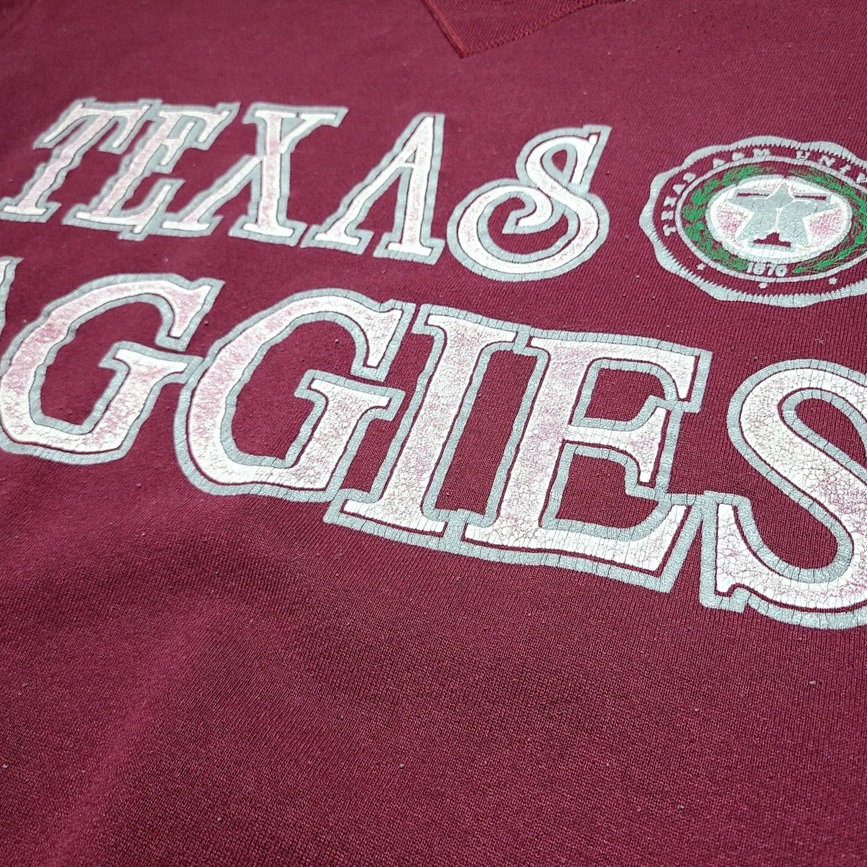 Russell Athletic VINTAGE Russell Athletic Texas A&M Aggies Crewneck Sweatshirt Women XL Maroon Crew Neck Pullover Heavyweight Graphic Print Regular Fit US Made Size XL / US 12-14 / IT 48-50 - 2 Thumbnail