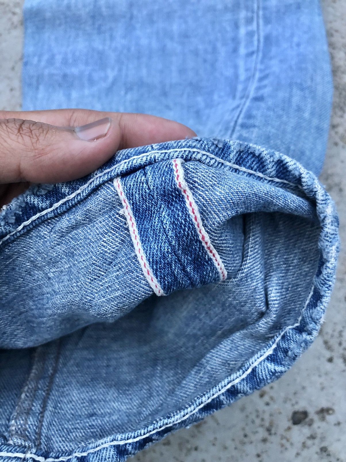 Japanese Brand × mina perhonen SELVEDGE DISTRESSED DENIM PANT Size US 29 - 2 Thumbnail