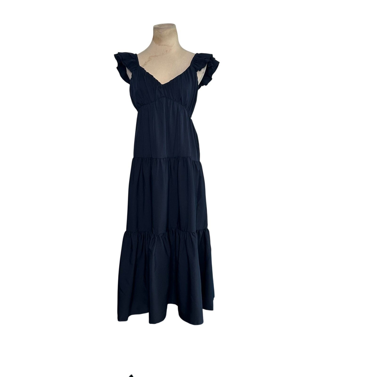 Shein Shein navy blue tiered midi dress size medium Size M / US 6-8 / IT 42-44 - 16 Thumbnail