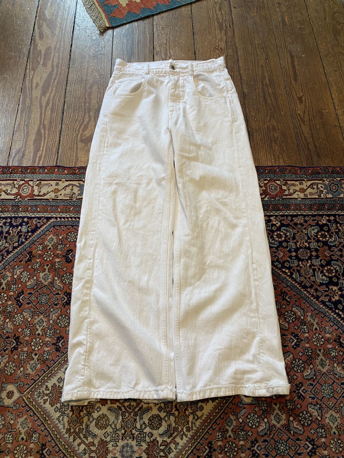 image of Ann Demeulemeester Claire Denim in White, Men's (Size 29)