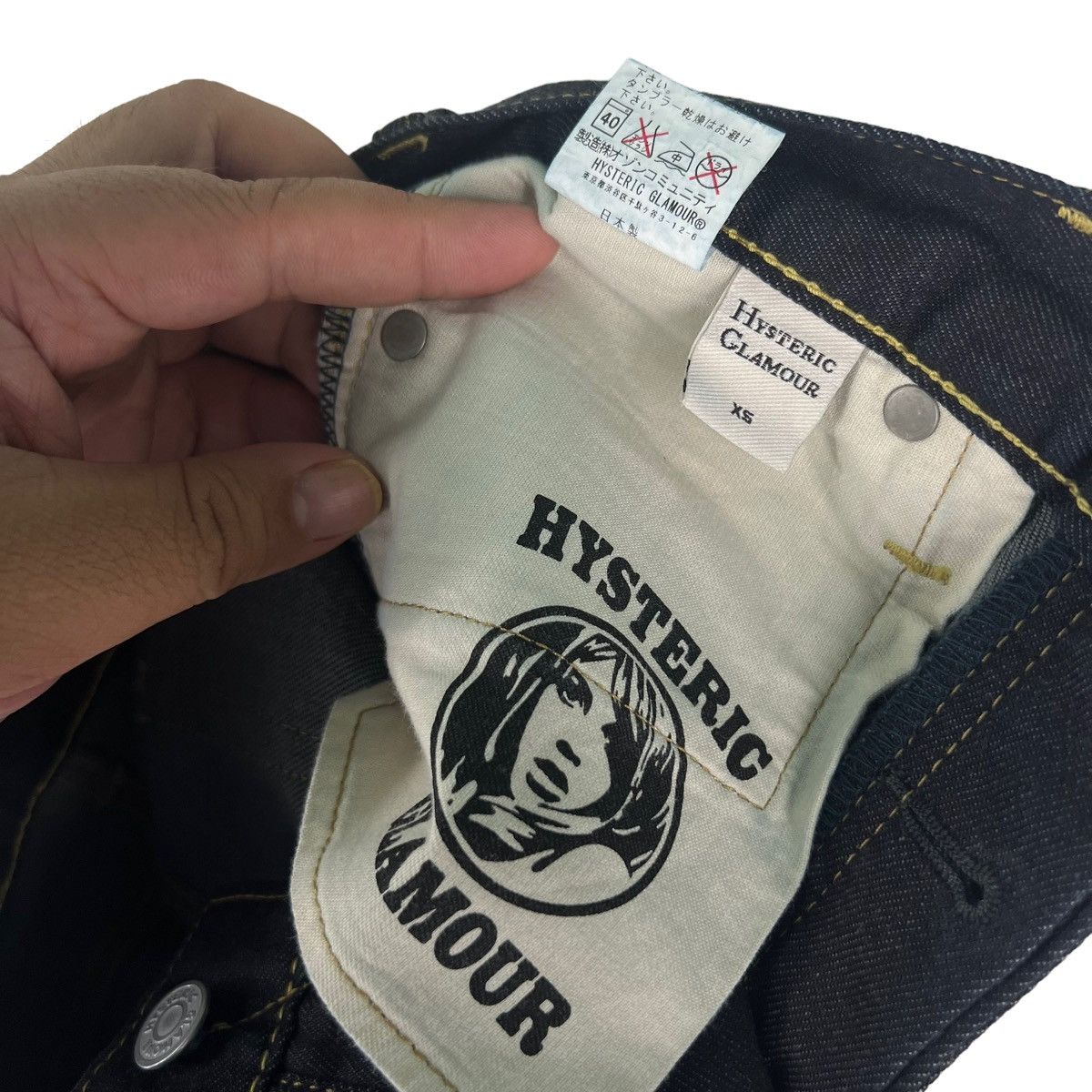 Hysteric Glamour 🔥Skinny Cut Denim Hysteric Glamour Spike Pocket Punk Design Size US 28 / EU 44 - 12 Thumbnail