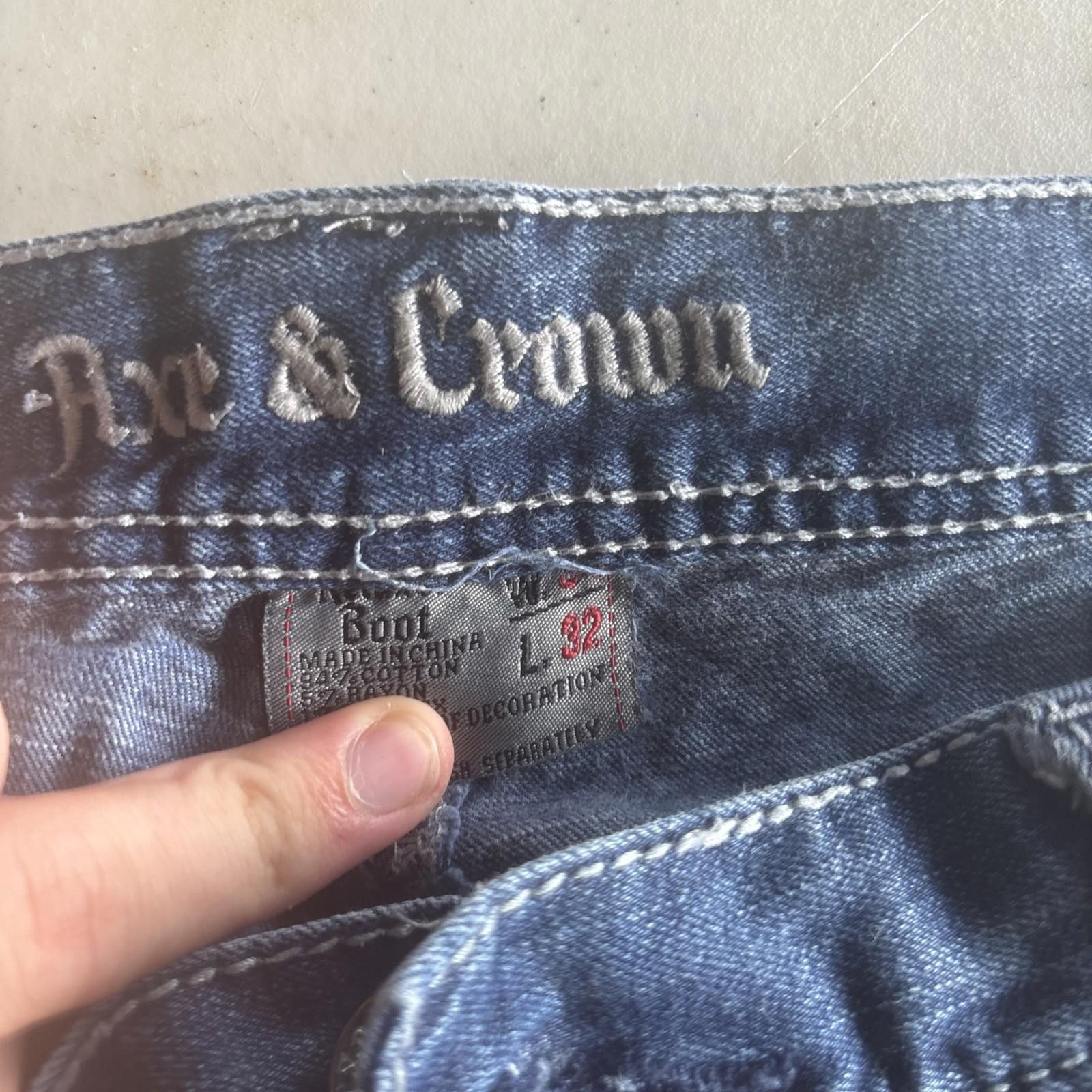 Other Axe & Crown Jeans Men’s 34x28 Blue Slim Fit Straight Leg Size US 34 / EU 50 - 2 Thumbnail