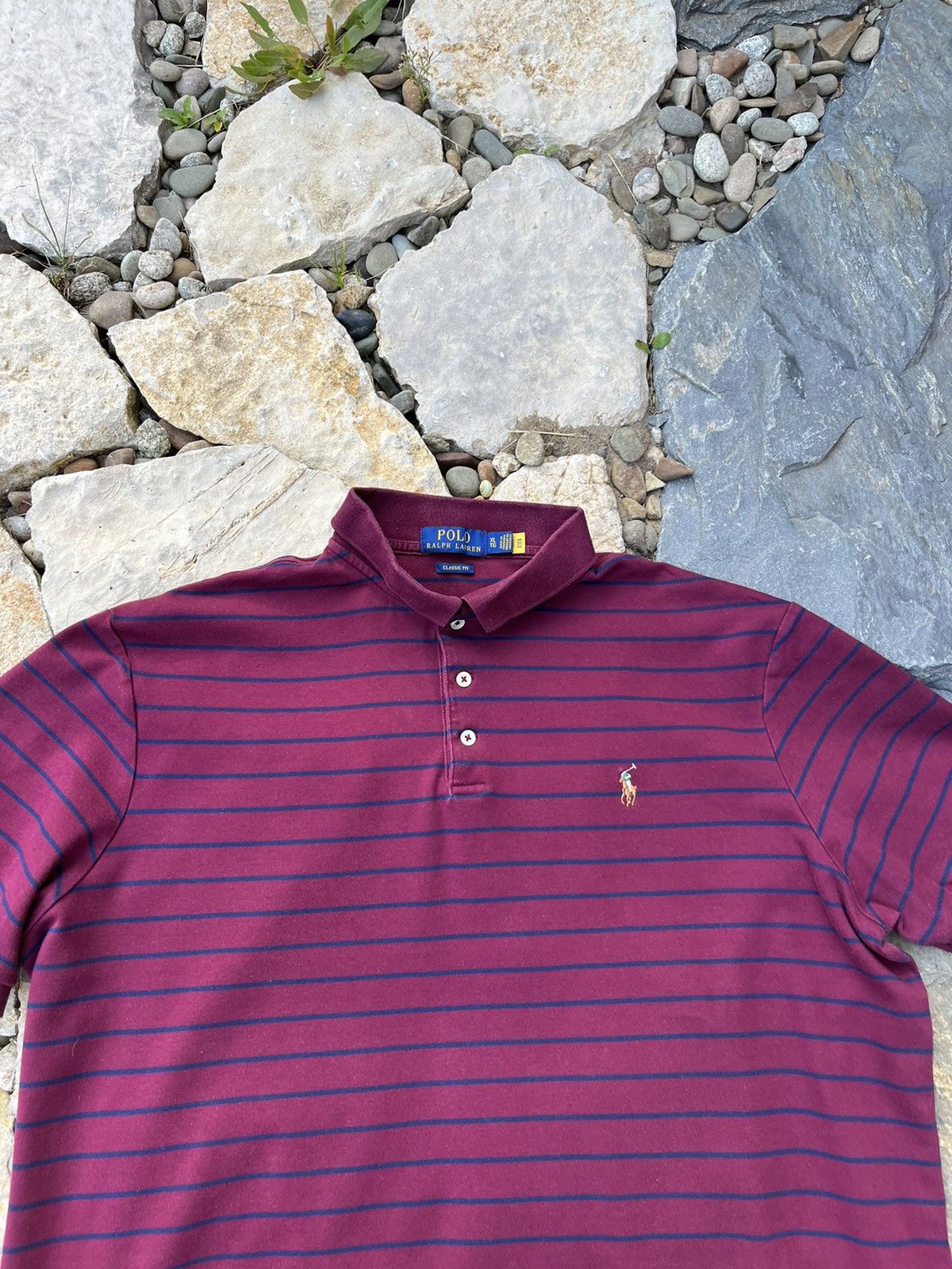 Polo Ralph Lauren × Ralph Lauren Polo Ralph Lauren pima tee striped t-shirt multicolor pony Size US XL / EU 56 / 4 - 5 Thumbnail