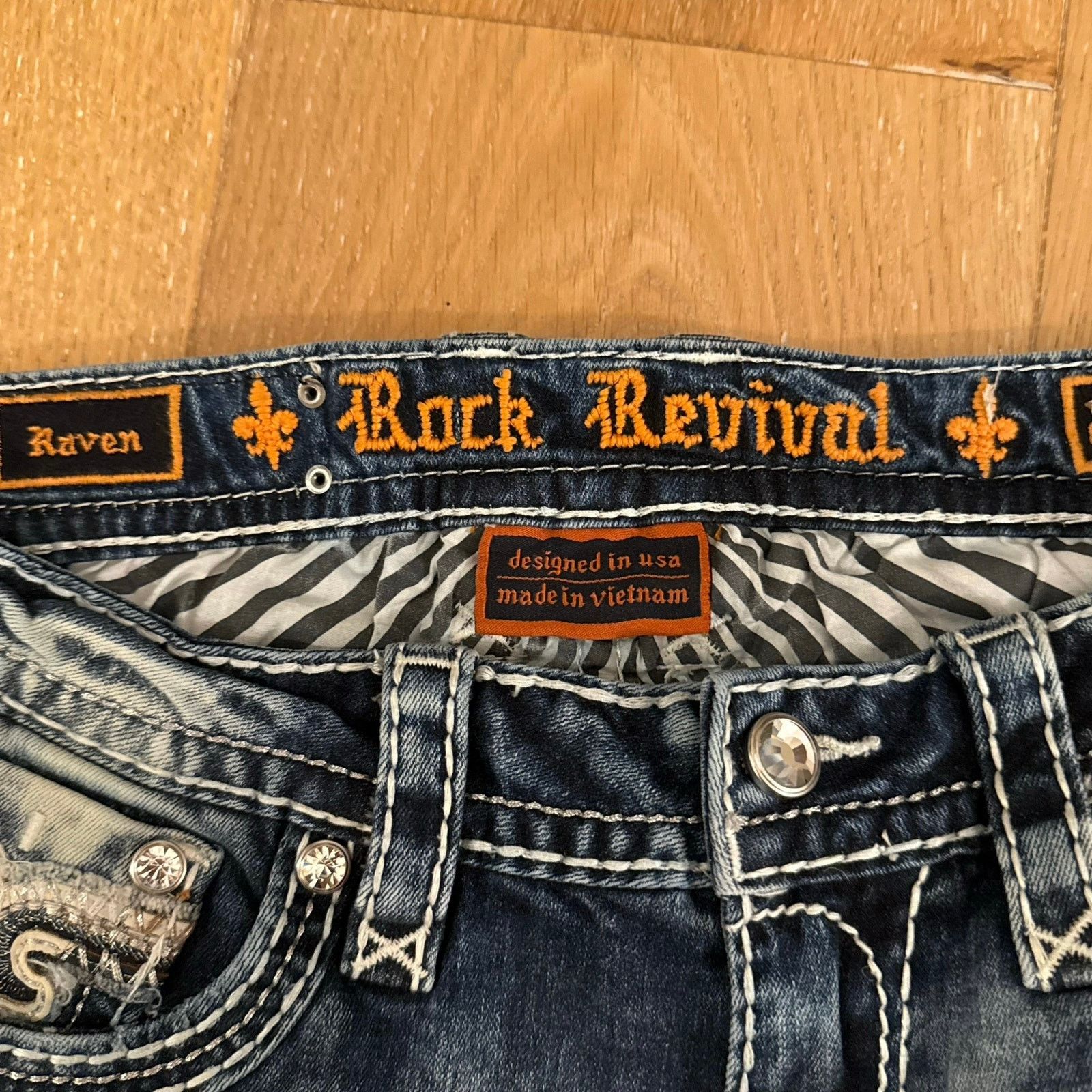 Rock Revival Rock Revival Y2K Bling “Raven” Straight Leg Jeans Size 28 Size US 28 / EU 44 - 5 Thumbnail