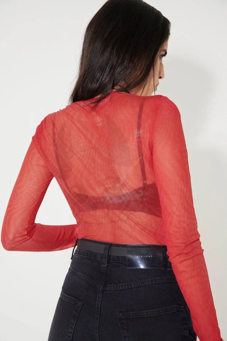 Our Legacy o1mle0524 Long Sleeve T-Shirt in Red Size XS / US 0-2 / IT 36-38 - 4 Thumbnail