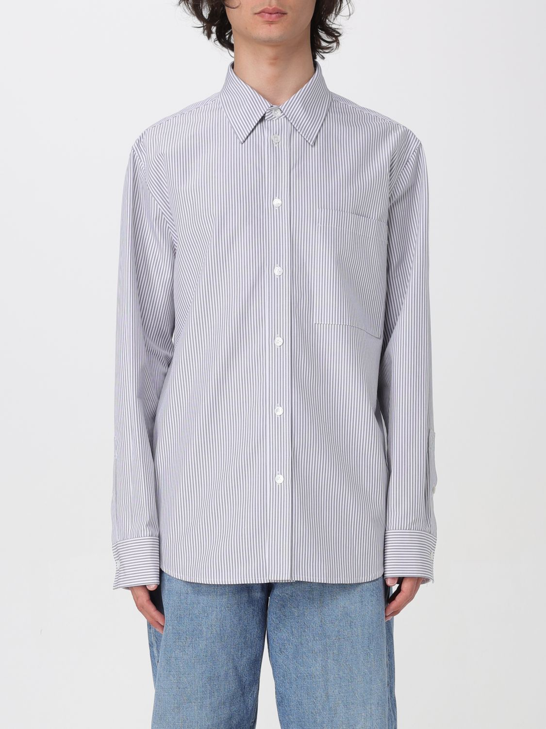 image of Bottega Veneta Shirt Men Grey (Size Small)