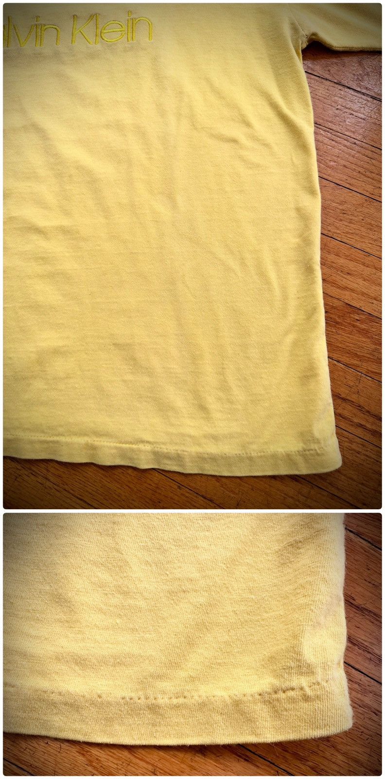 Calvin Klein × Vintage Vintage Y2K 80s Calvin Klein T Shirt Single Stitch Cropped Size US L / EU 52-54 / 3 - 13 Thumbnail