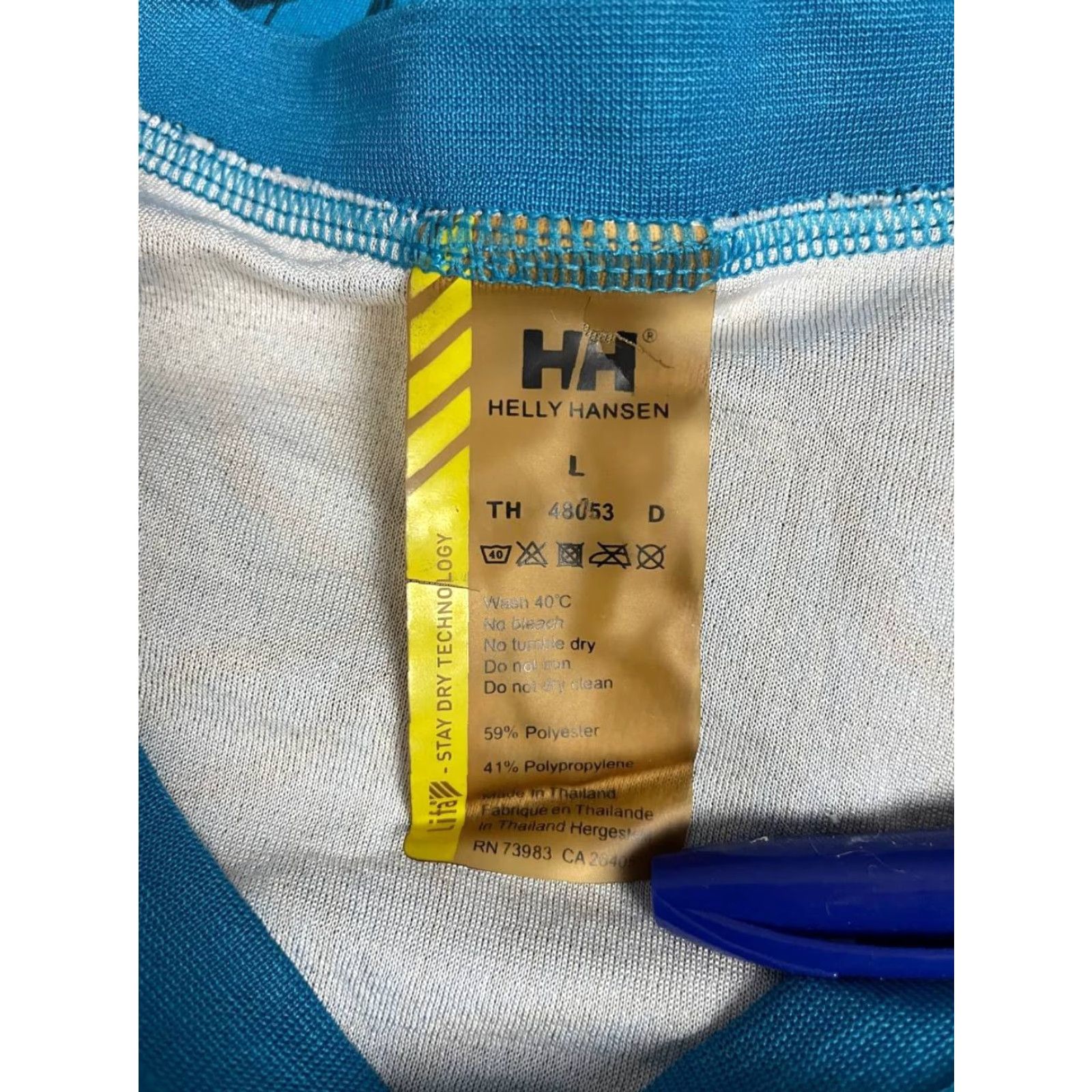 Helly Hansen Helly Hansen Womens Fleece Sweatshirt Geometric Pattern Blue Crew Neck L Regular Adults Menus?? Size L / US 10 / IT 46 - 3 Thumbnail