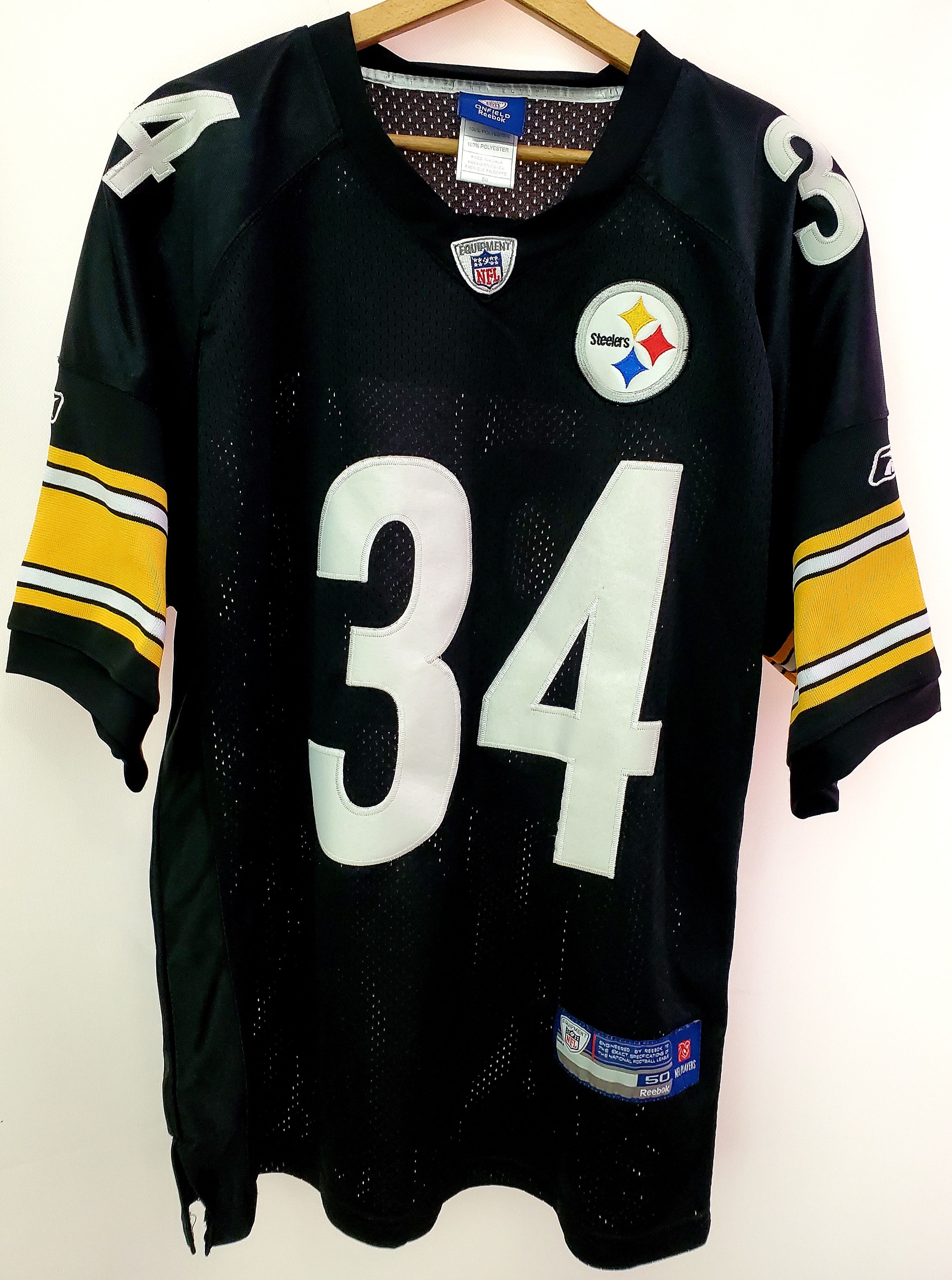 NFL × Reebok × Vintage RASHAD MENDENHALL #34 PITTSBURGH STEELERS STITCHED JERSEY L Size US L / EU 52-54 / 3 - 1 Thumbnail