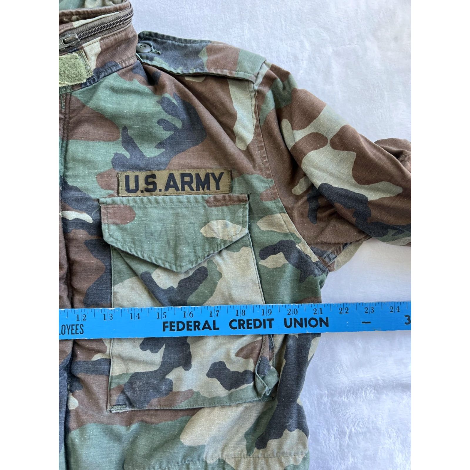 Alpha Industries VINTAGE US Army Jacket Mens Small M65 Woodland Camo Cold Weather Military 90s Size US S / EU 44-46 / 1 - 4 Thumbnail