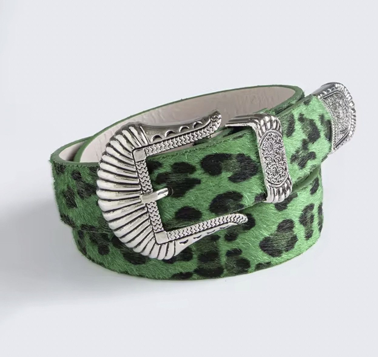 Other 🐆 New Leopard Print PU Leather Belt Size 32 - 1 Thumbnail