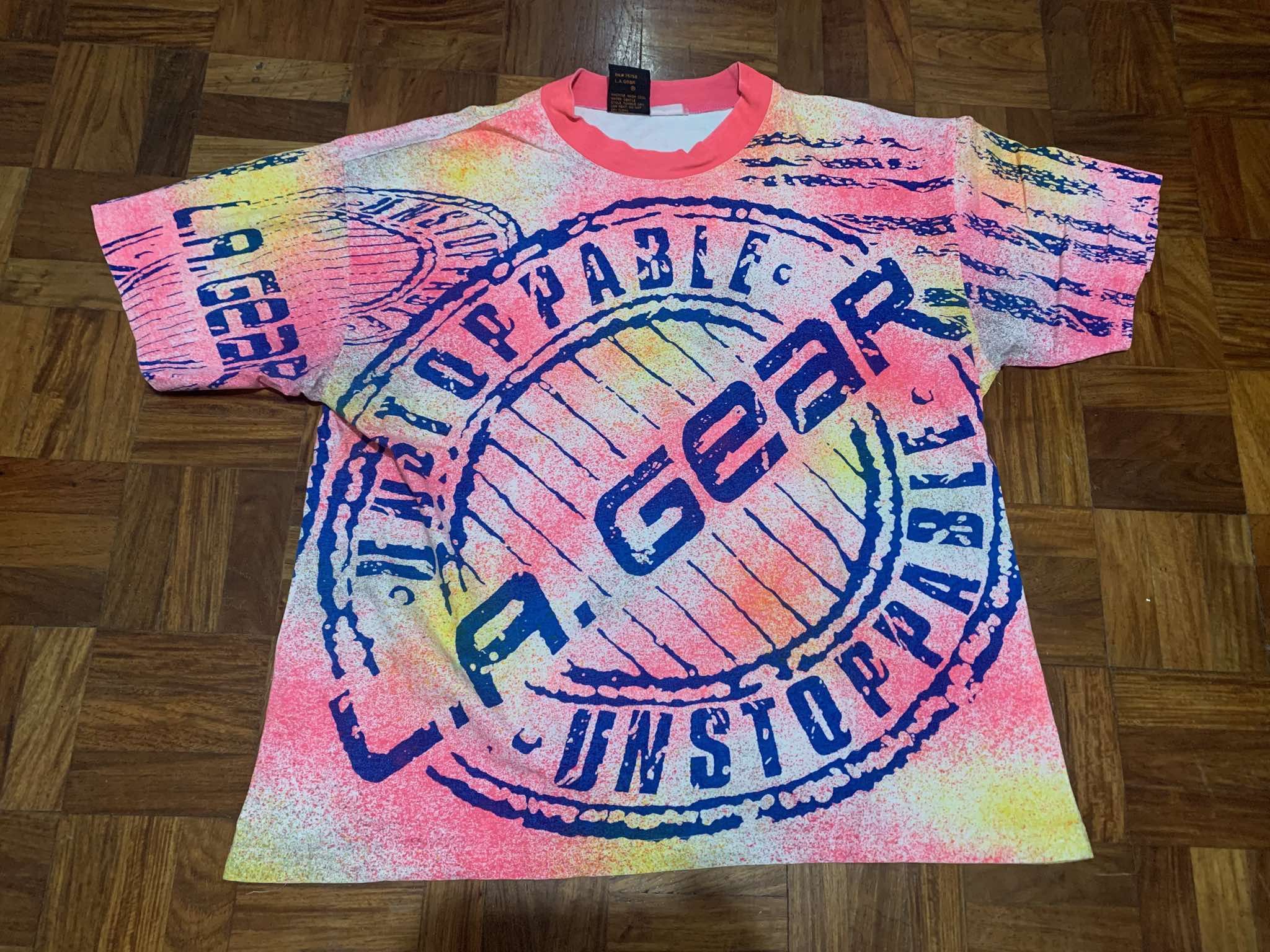La Gear Vintage LA Gear All Over Print Shirt Size US XL / EU 56 / 4 - 1 Thumbnail
