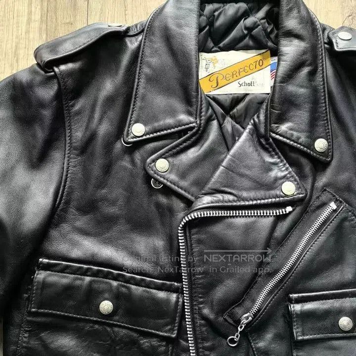 Schott Schott Castrated cowhide cable-stayed jacket Size US M / EU 48-50 / 2 - 2 Thumbnail