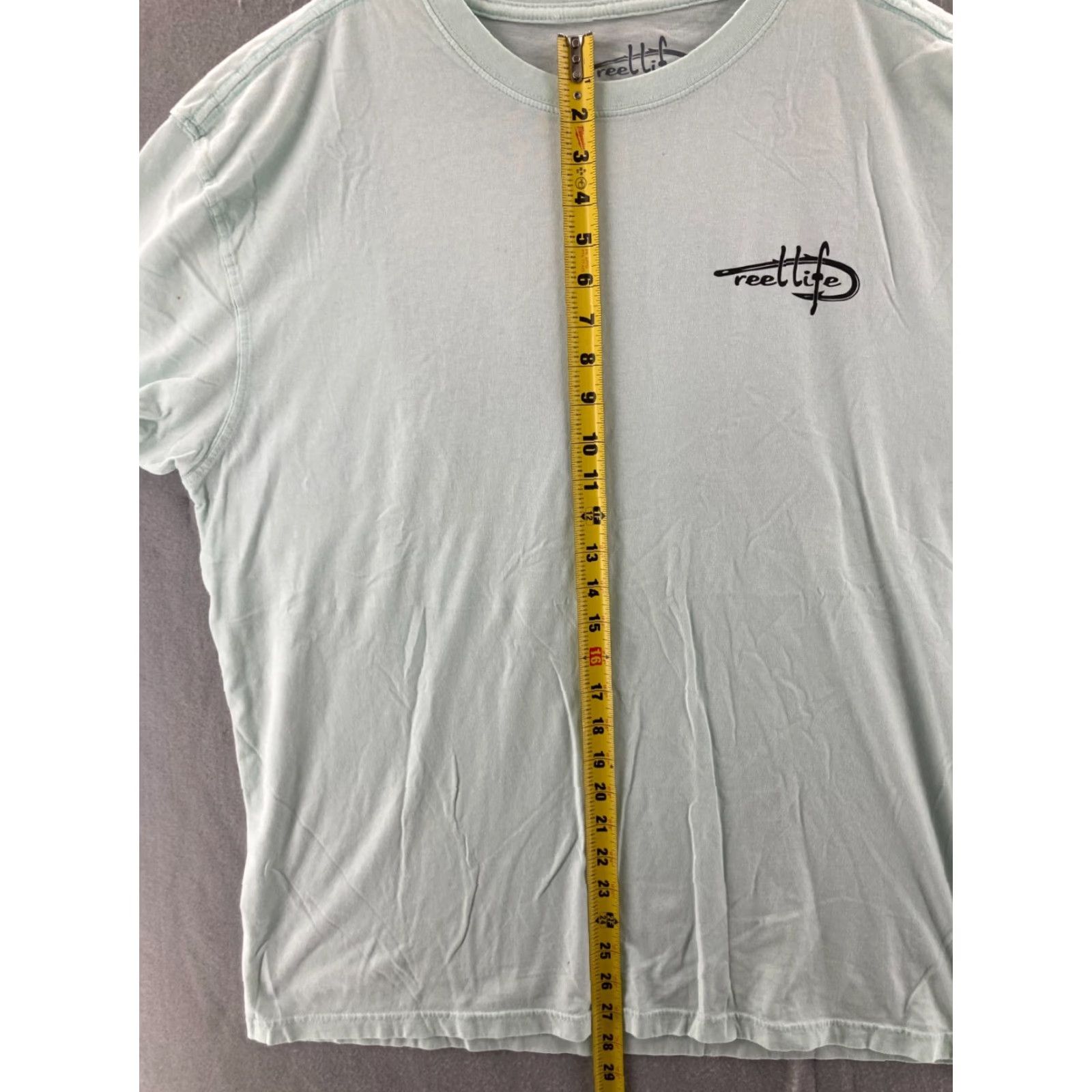 Alife Reel Life T-Shirt Mens XL White Short Sleeve Crew Neck Fishing Outdoors Lightweight Soft Size US XL / EU 56 / 4 - 4 Thumbnail