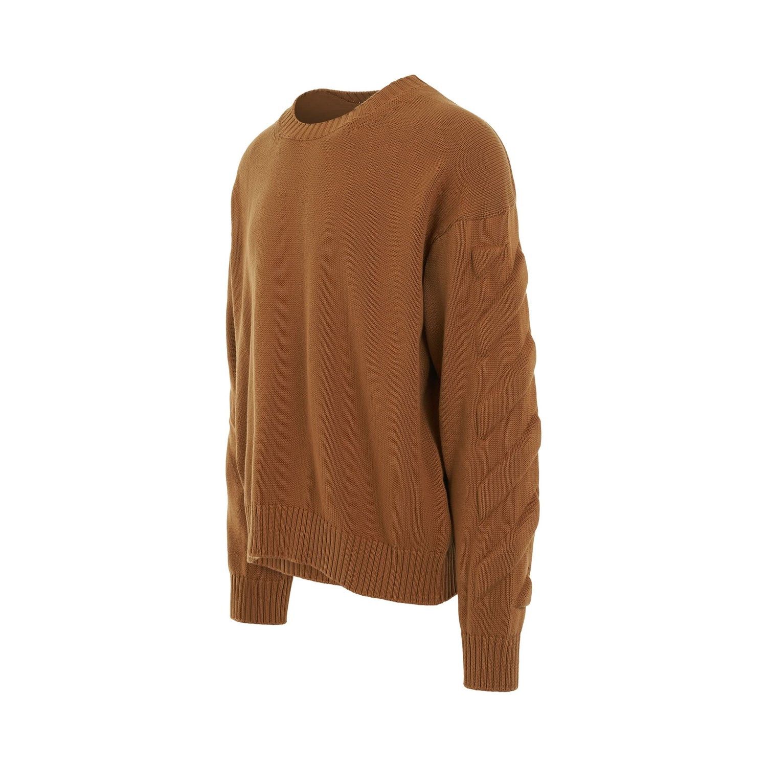 Off-White o1y0325 Crewneck Sweater in Brown Size US XS / EU 42 / 0 - 2 Thumbnail