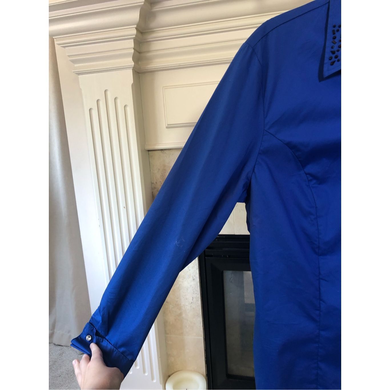 Other Jaclyn Smith Women’s Elegant Blue with Black Rhinestone Coll Size XL / US 12-14 / IT 48-50 - 3 Thumbnail