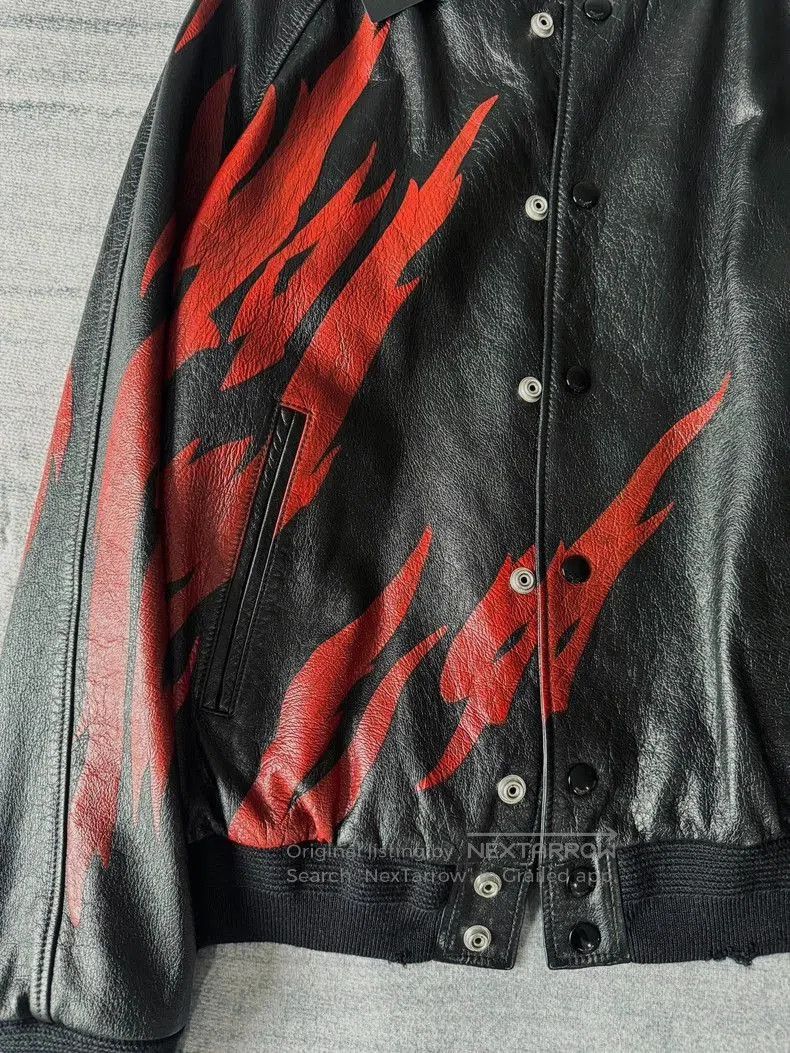 Saint Laurent Paris Saint Laurent 17AW Flame Leather Jacket. Size US M / EU 48-50 / 2 - 2 Thumbnail