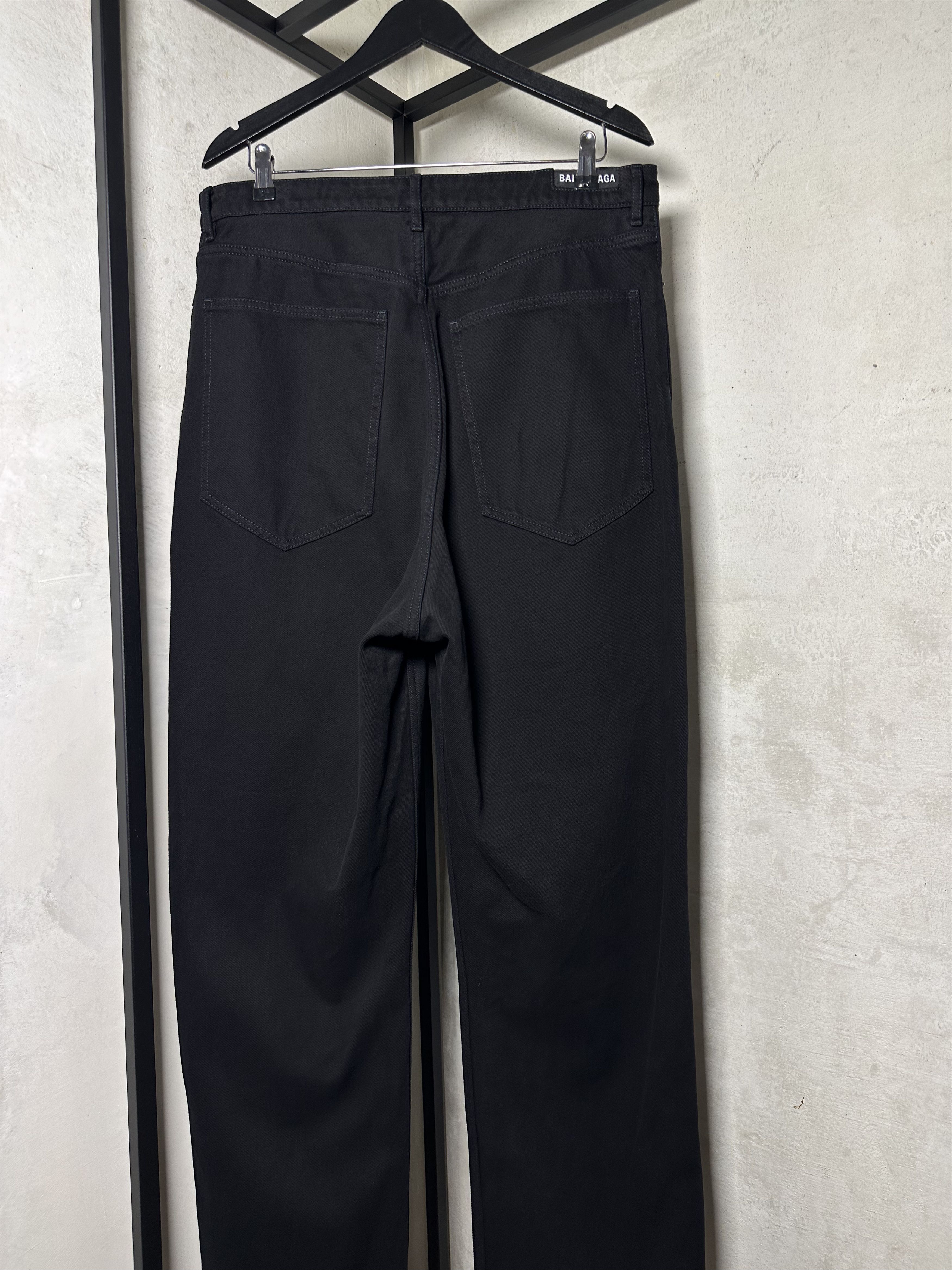 Balenciaga Balenciaga Straight-Leg Extra Long Black Jeans Size US 32 / EU 48 - 15 Thumbnail