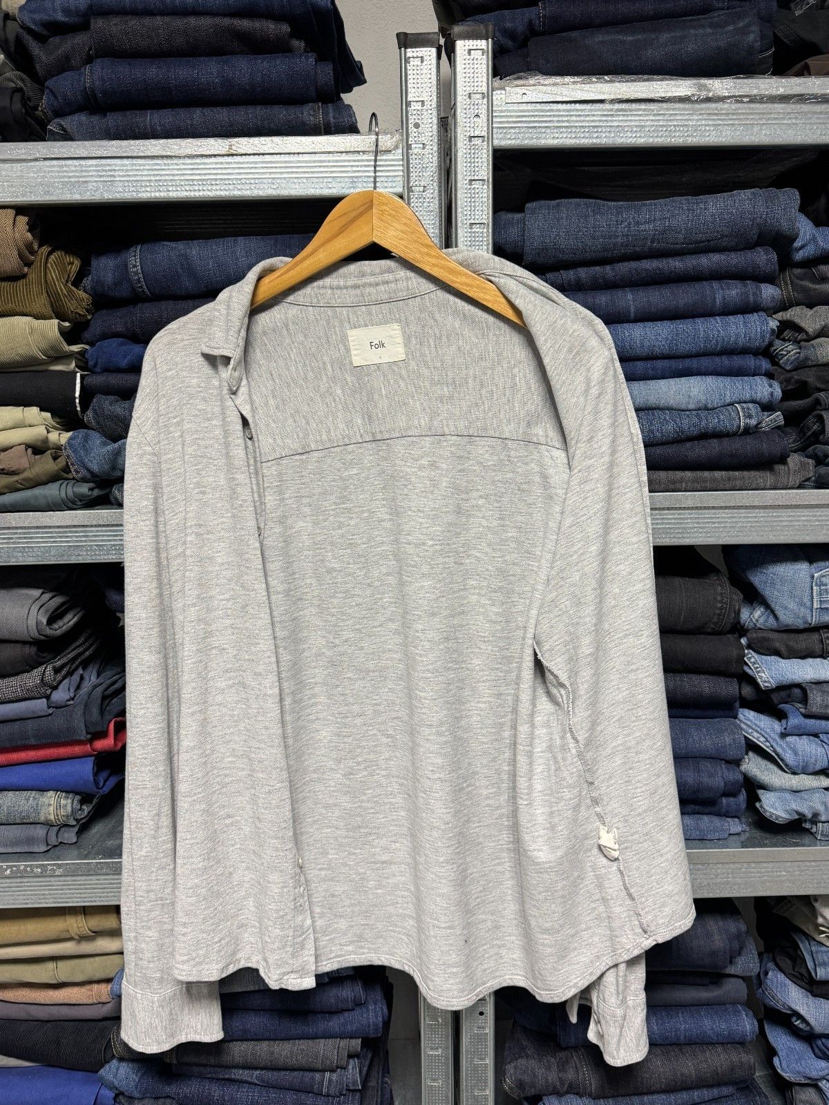 Folk FOLK Button Ups Gray Shirt Size 4 Size US L / EU 52-54 / 3 - 4 Thumbnail
