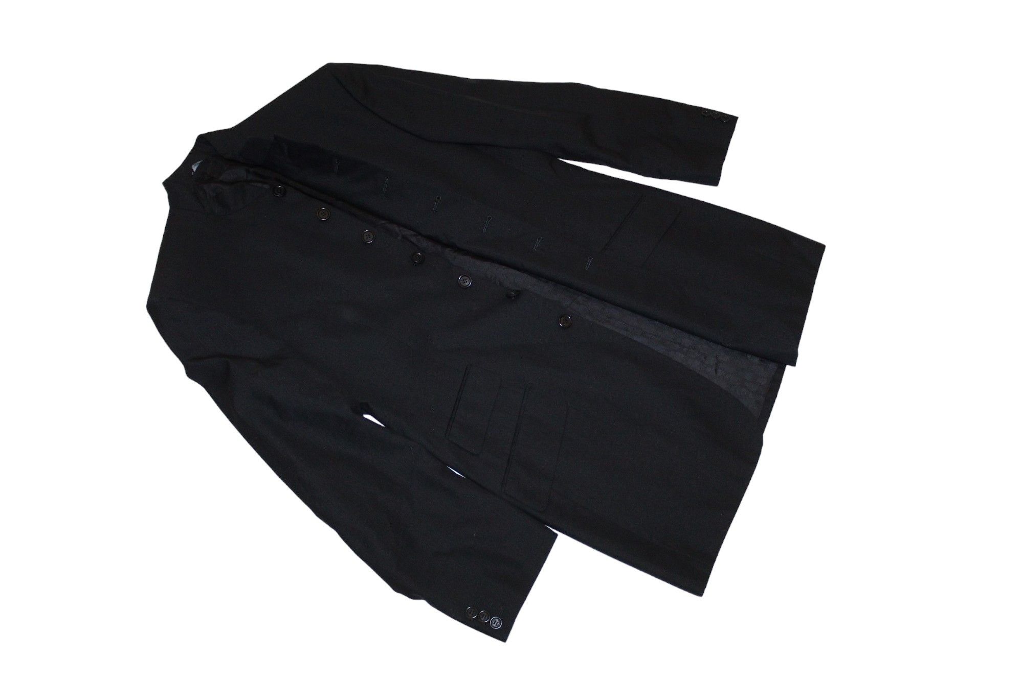 Carlo Pignatelli VTG Carlo Pignatelli CLASSICO Solid Black Virgin Wool Blazer Size 52L - 6 Thumbnail