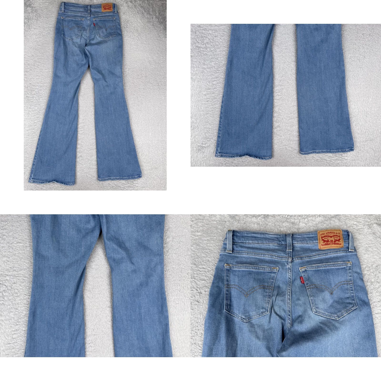Levi's Levi's Jeans 726 Flare Womens 28 Blue Distressed Stretch Denim 28x32 Size 28" / US 6 / IT 42 - 10 Thumbnail