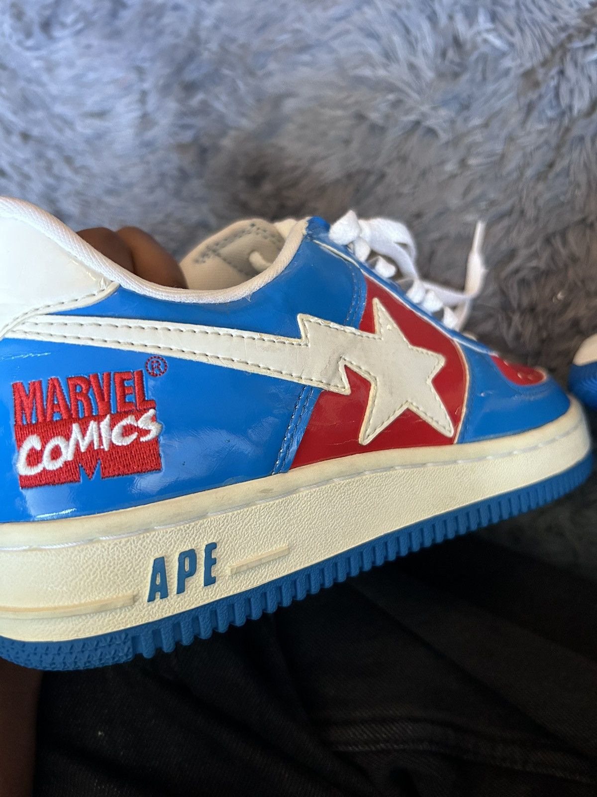Bape × Marvel Comics Bape x Marvel Captain America Bapesta Size US 8 / EU 41 - 8 Thumbnail