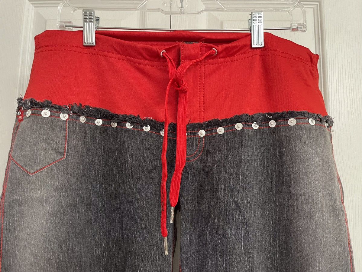 Ecko Unltd. Echo Red Sz13 Jeans Satin Drawstring Waistband, Slits Back Size 36" / US 14 / IT 50 - 2 Thumbnail