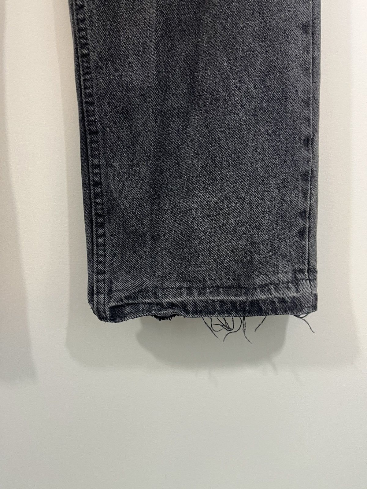 Vintage Sun Faded Released Hem Distressed Black Jeans Size US 36 / EU 52 - 4 Thumbnail