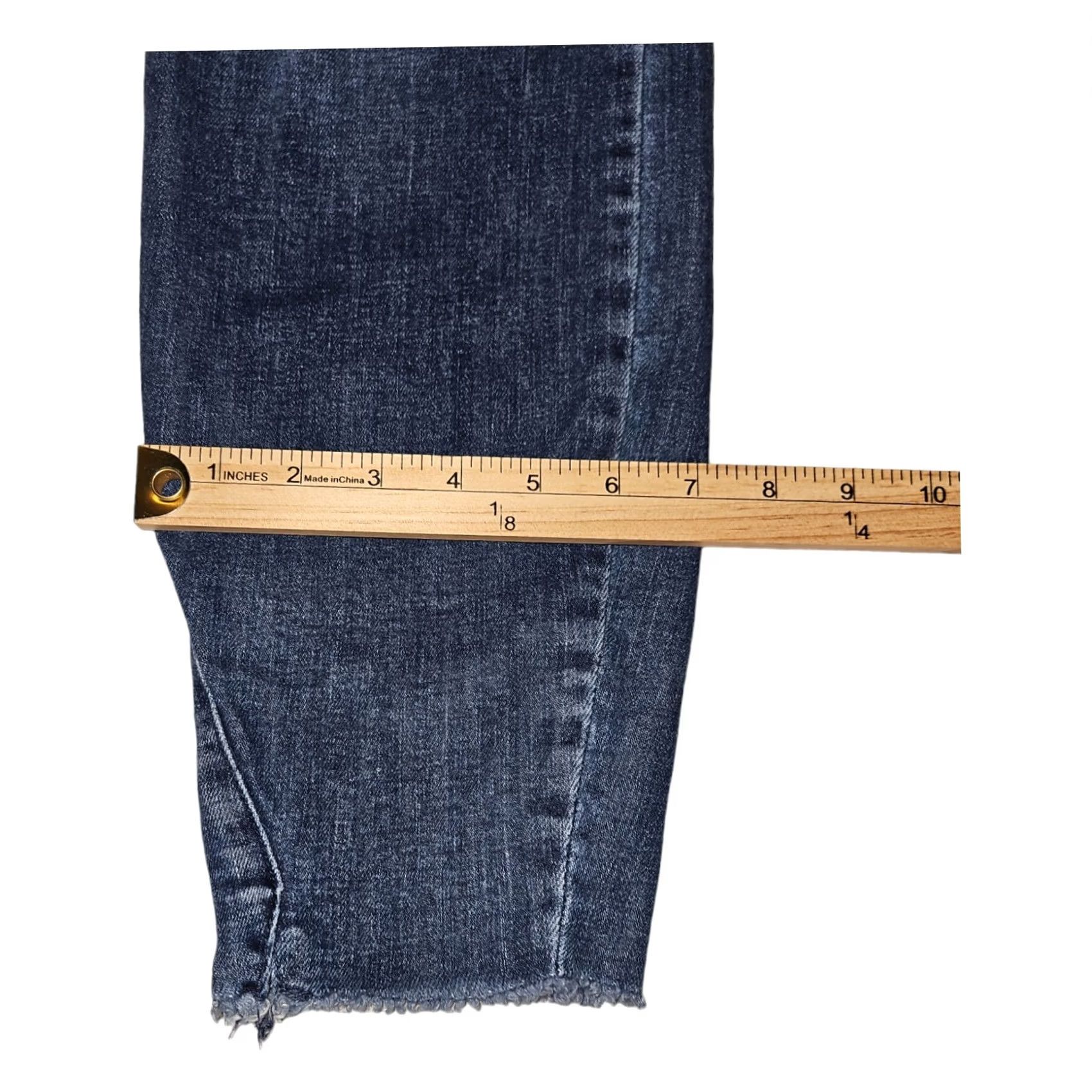 Vintage Kancan Jeans 7/27 Mid-Rise Ankle Slit 5-Pocket Denim Blue Juniors 26 in Cotton Spandex Womens Jeans KC8558M Size 28" / US 6 / IT 42 - 7 Thumbnail