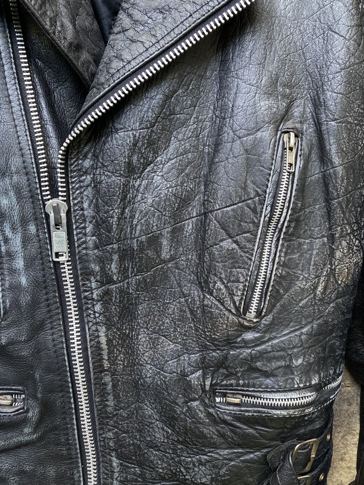 Vintage Vintage 80s Distressed Punk Lightning Leather Biker Jacket Size US L / EU 52-54 / 3 - 11 Thumbnail