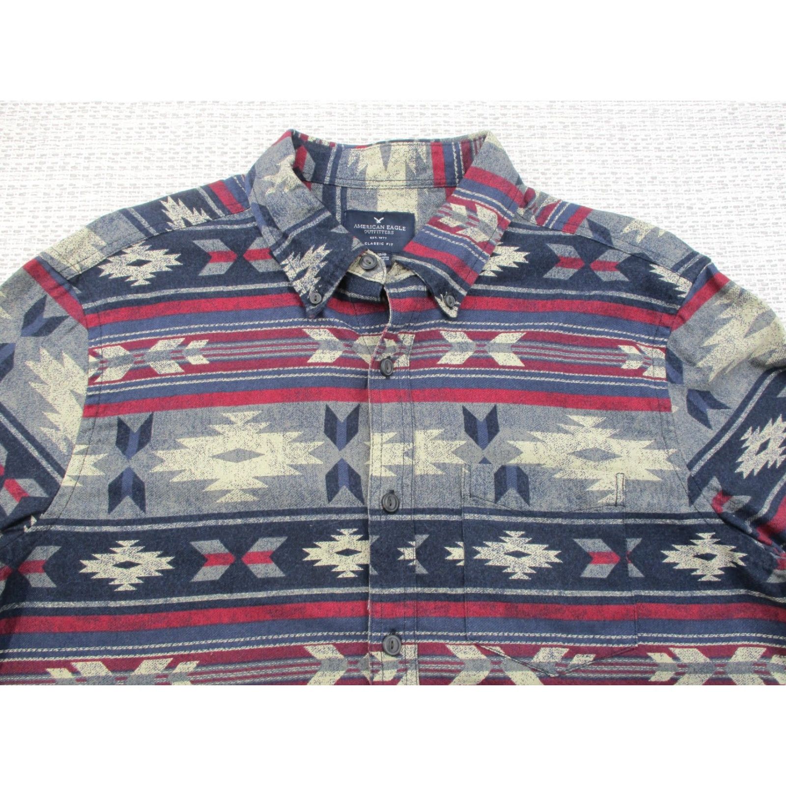 American Eagle Outfitters American Eagle Shirt Mens Large Southwest Aztec Pattern Button Up Casual Size US L / EU 52-54 / 3 - 4 Thumbnail