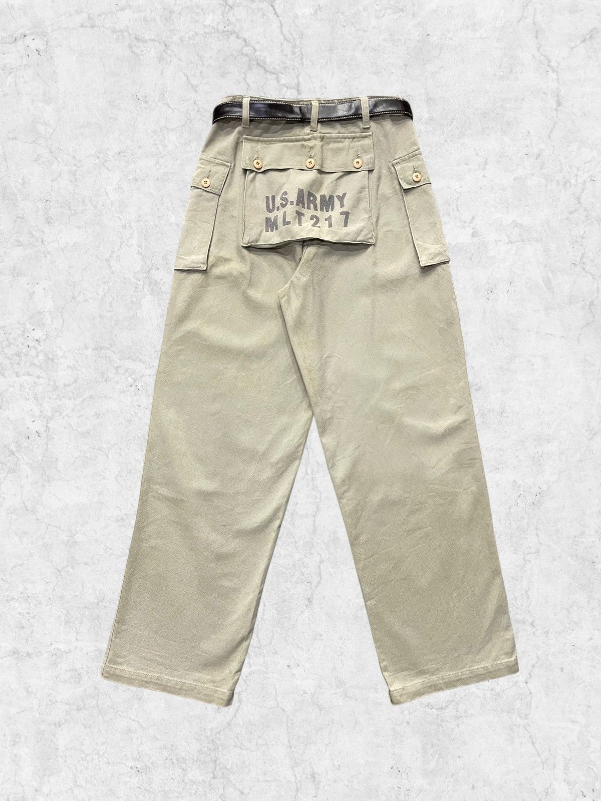 Vintage Tongs Japan Monkey Cargo Pants Leather Belted