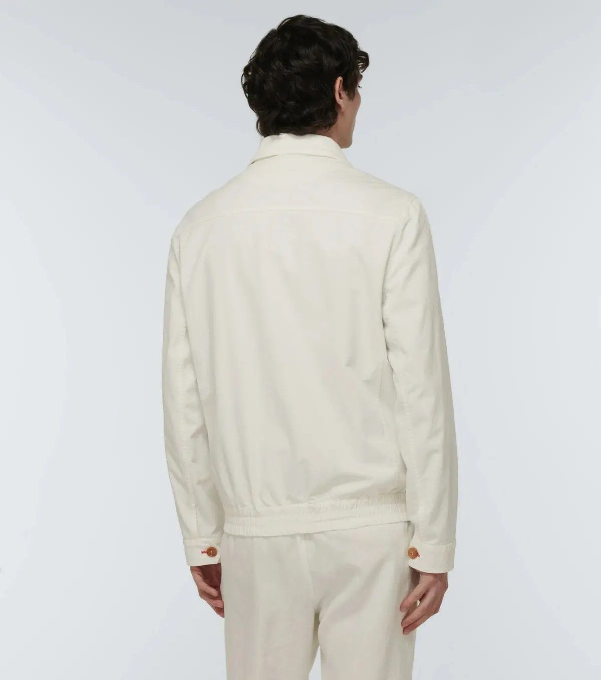 Brunello Cucinelli o1mle0725 Cotton Windbreaker Jacket in Ivory Size US M / EU 48-50 / 2 - 4 Thumbnail