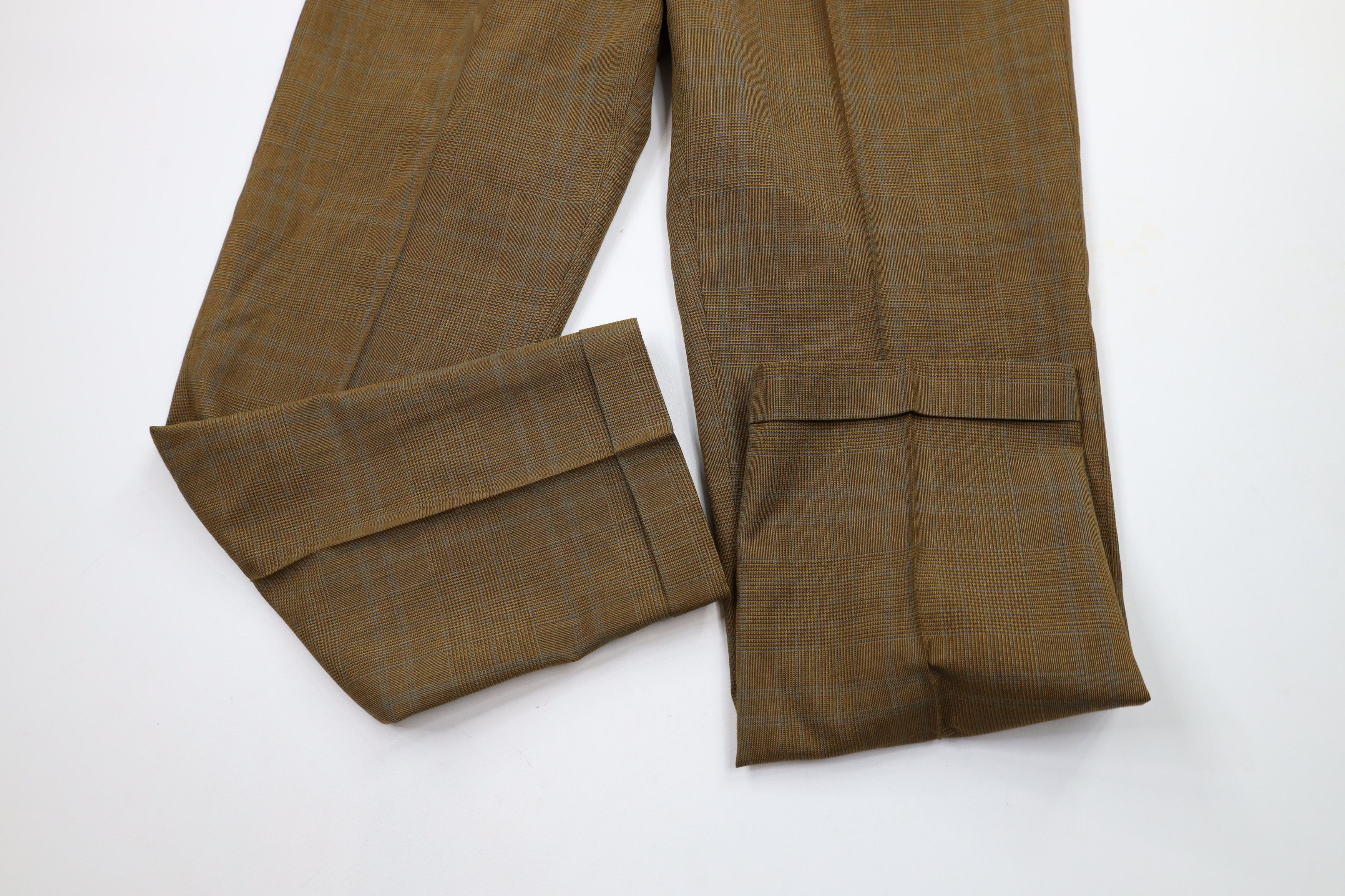 Vintage Vintage 70s Streetwear Flat Front Chino Pants Plaid USA Size US 32 / EU 48 - 5 Thumbnail