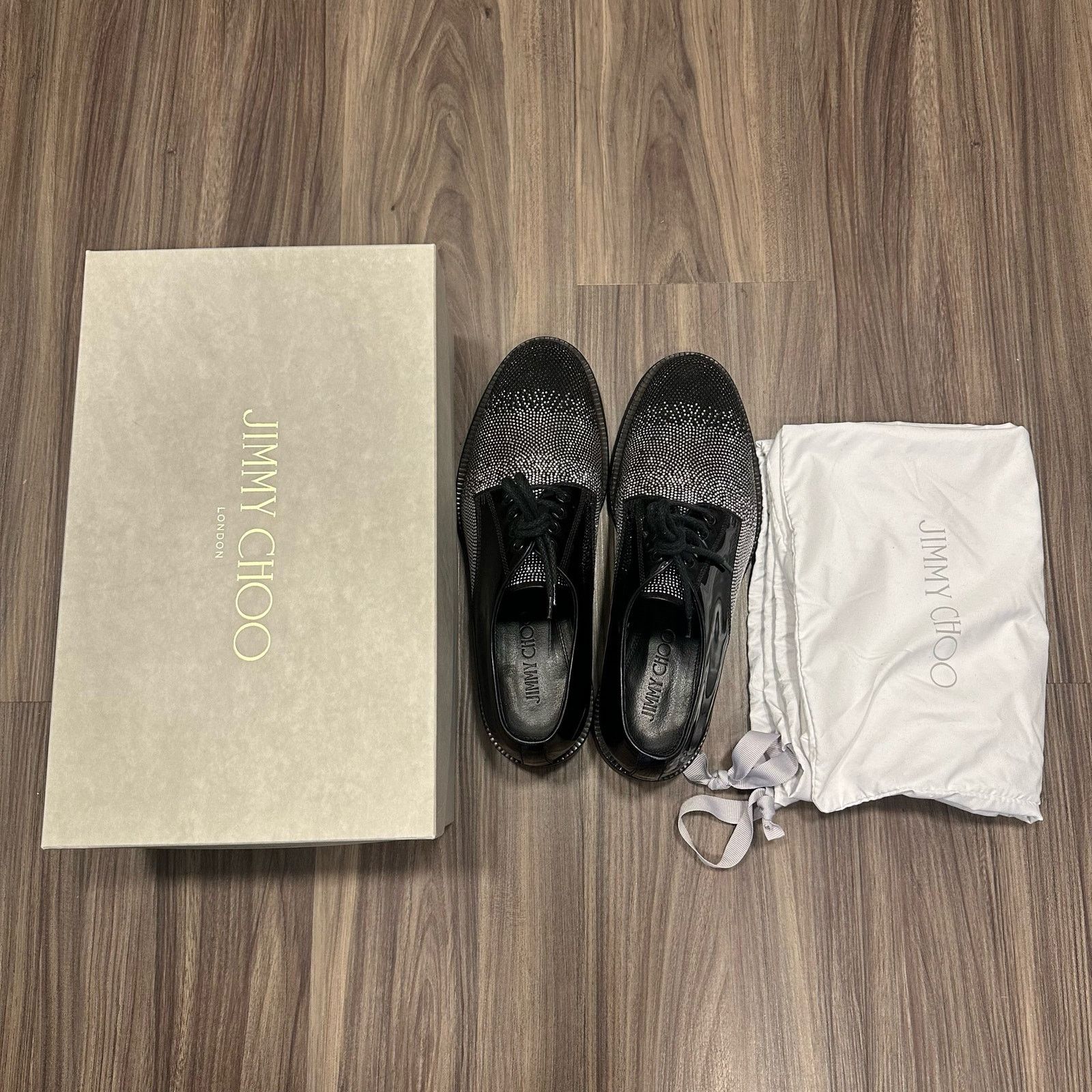 Jimmy Choo Rare Jimmy Choo Studded Lace-up Shoe Size US 8 / EU 41 - 8 Thumbnail