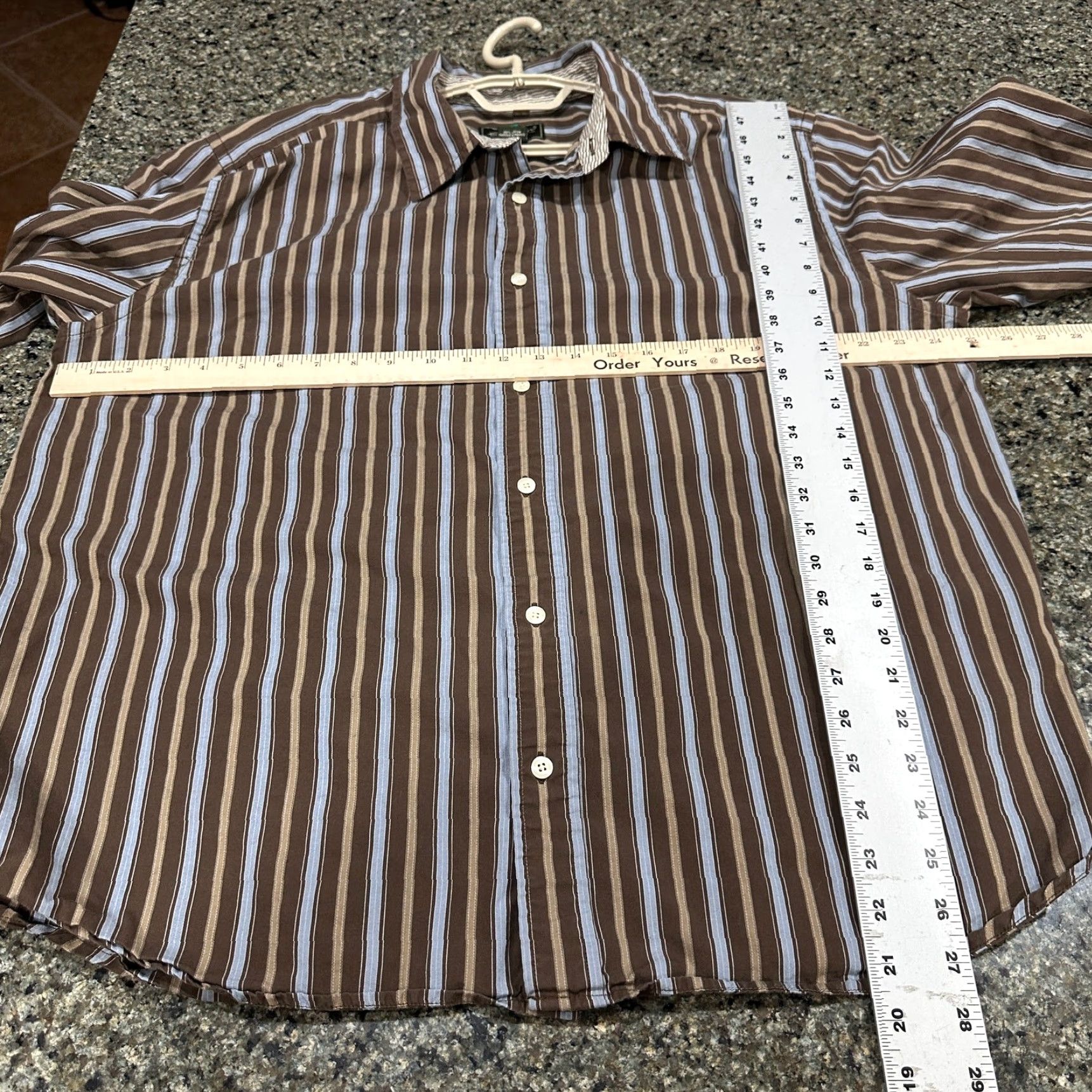 Eddie Bauer VINTAGE Eddie Bauer Button-Up Shirt Mens XL Striped Brown Blue 100% Cotton Regular Size US XL / EU 56 / 4 - 5 Thumbnail