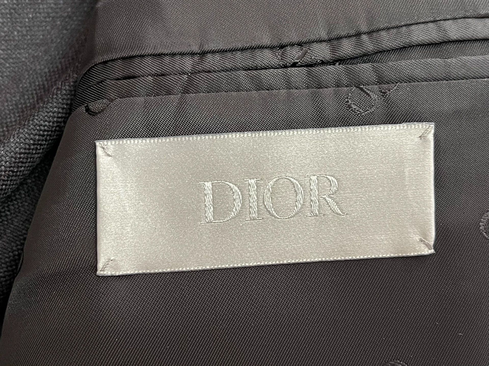 Dior Dior Man Basic Black Wool Suit 48 (Pants 52) Size 48R - 4 Thumbnail
