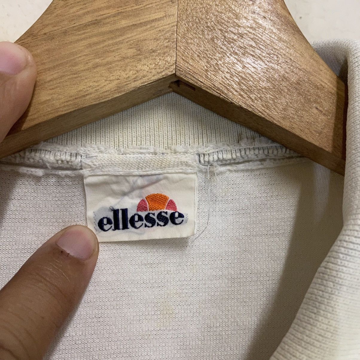 Ellesse × Japanese Brand Vintage 90s Ellesse Big Logo Halfbutton Collar Sweatshirt Size US M / EU 48-50 / 2 - 10 Thumbnail