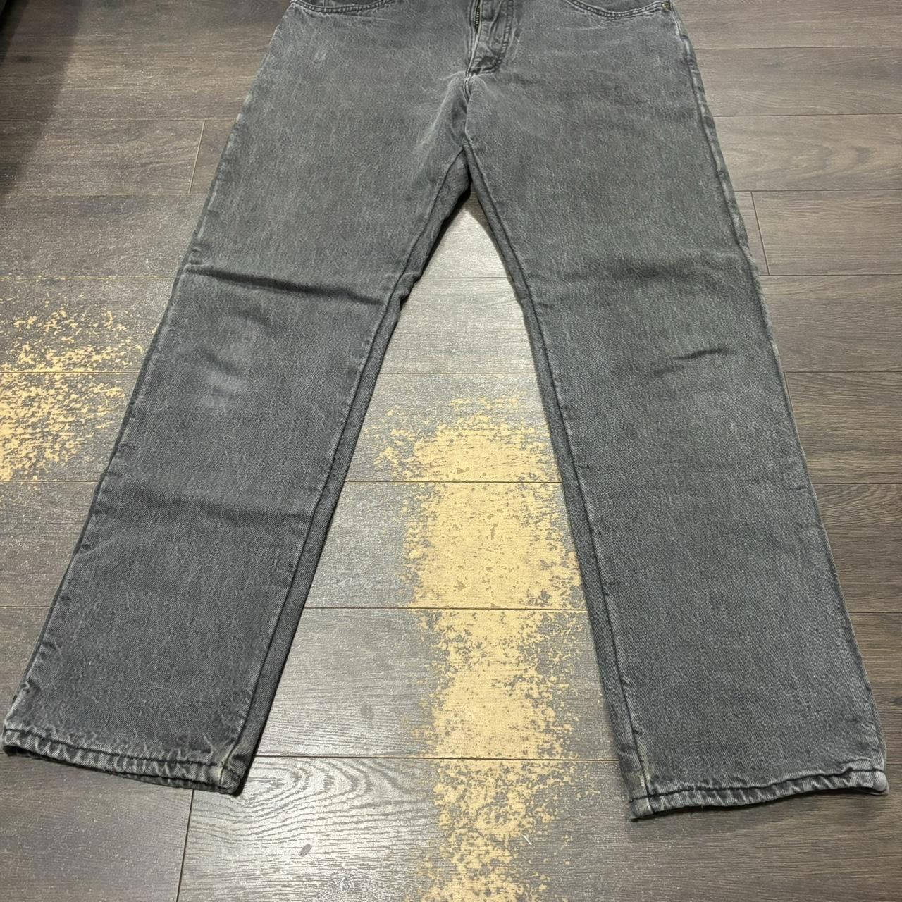 Designer Vintage Light Washed Black L.L. Bean Lined Jeans 36x34 Size US 32 / EU 48 - 3 Thumbnail