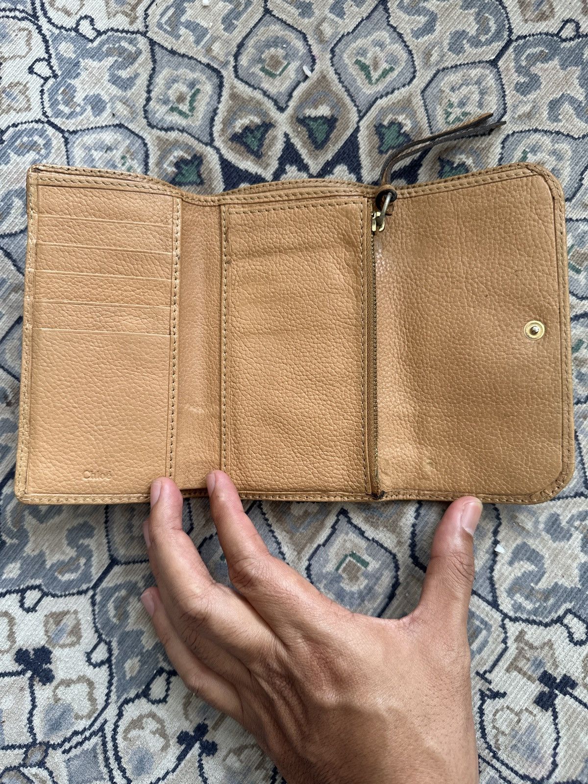 Chloe Chloe Light Tan Leather Paraty Flap Wallet Size ONE SIZE - 3 Thumbnail