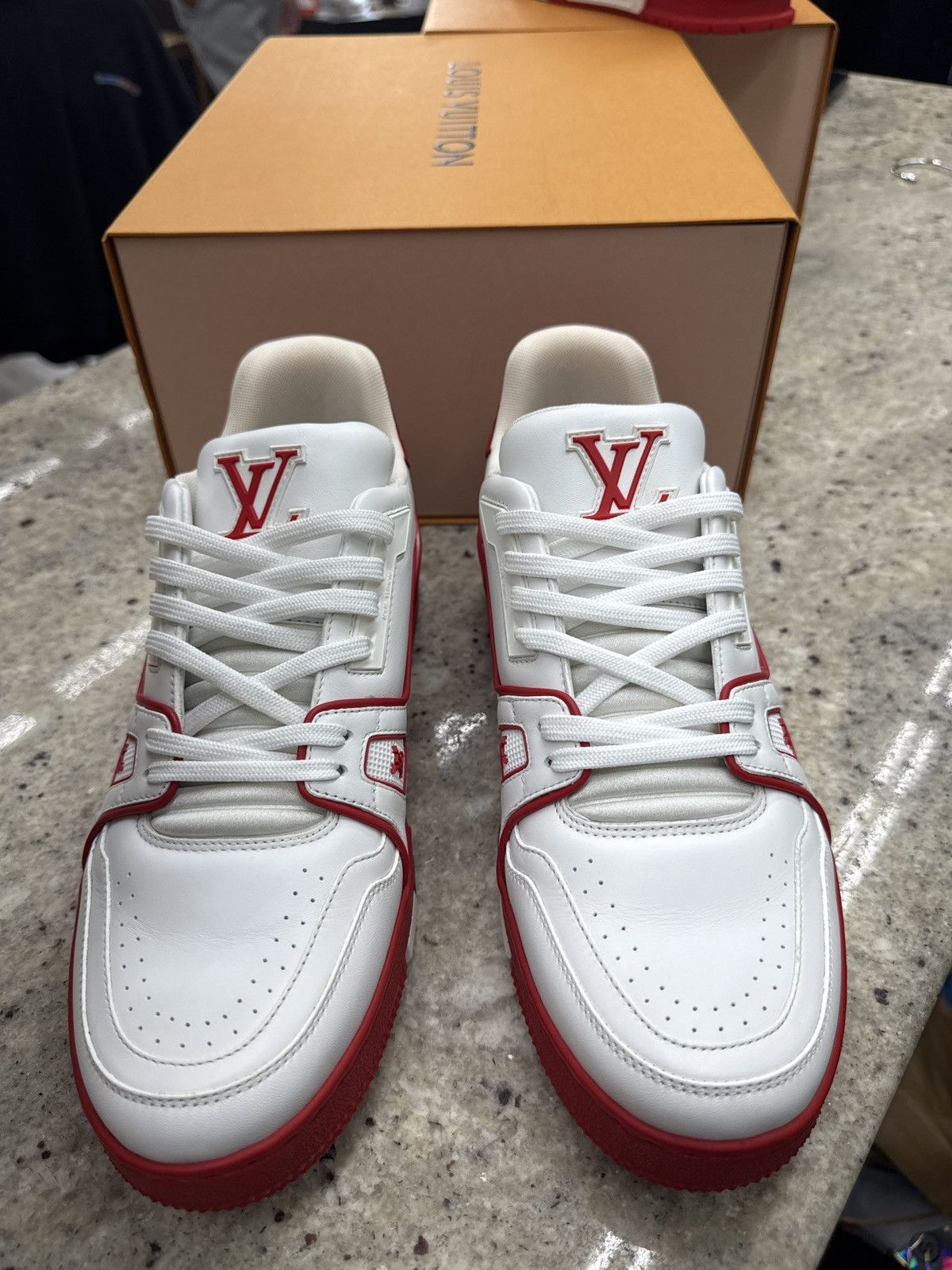 Louis Vuitton Louis Vuitton Red/White Trainers Size US 9 / EU 42 - 3 Thumbnail