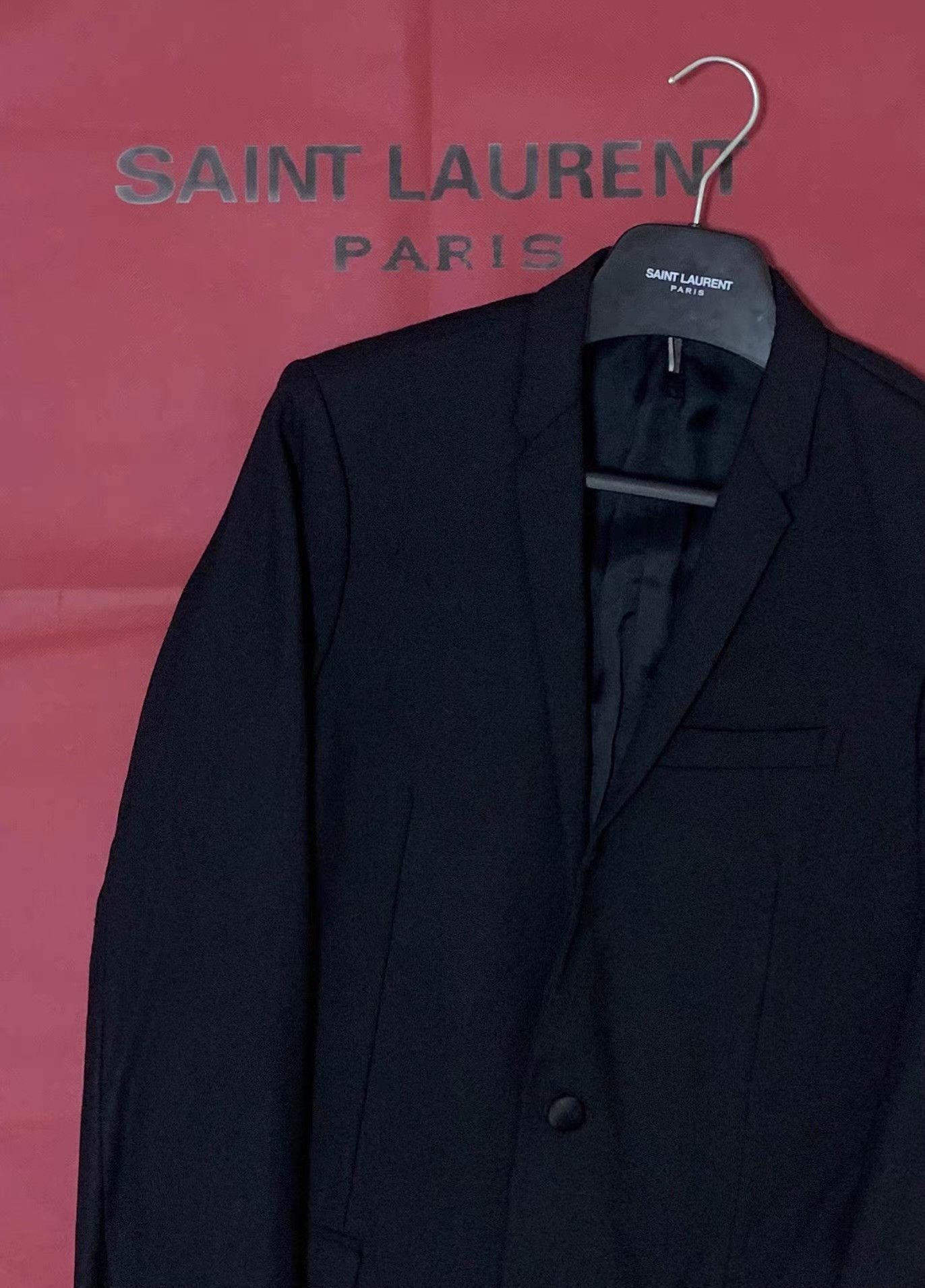 Dior Dior Homme 10FW Black Slim Notch Lapel Blazer Q12 Size 50R - 3 Thumbnail