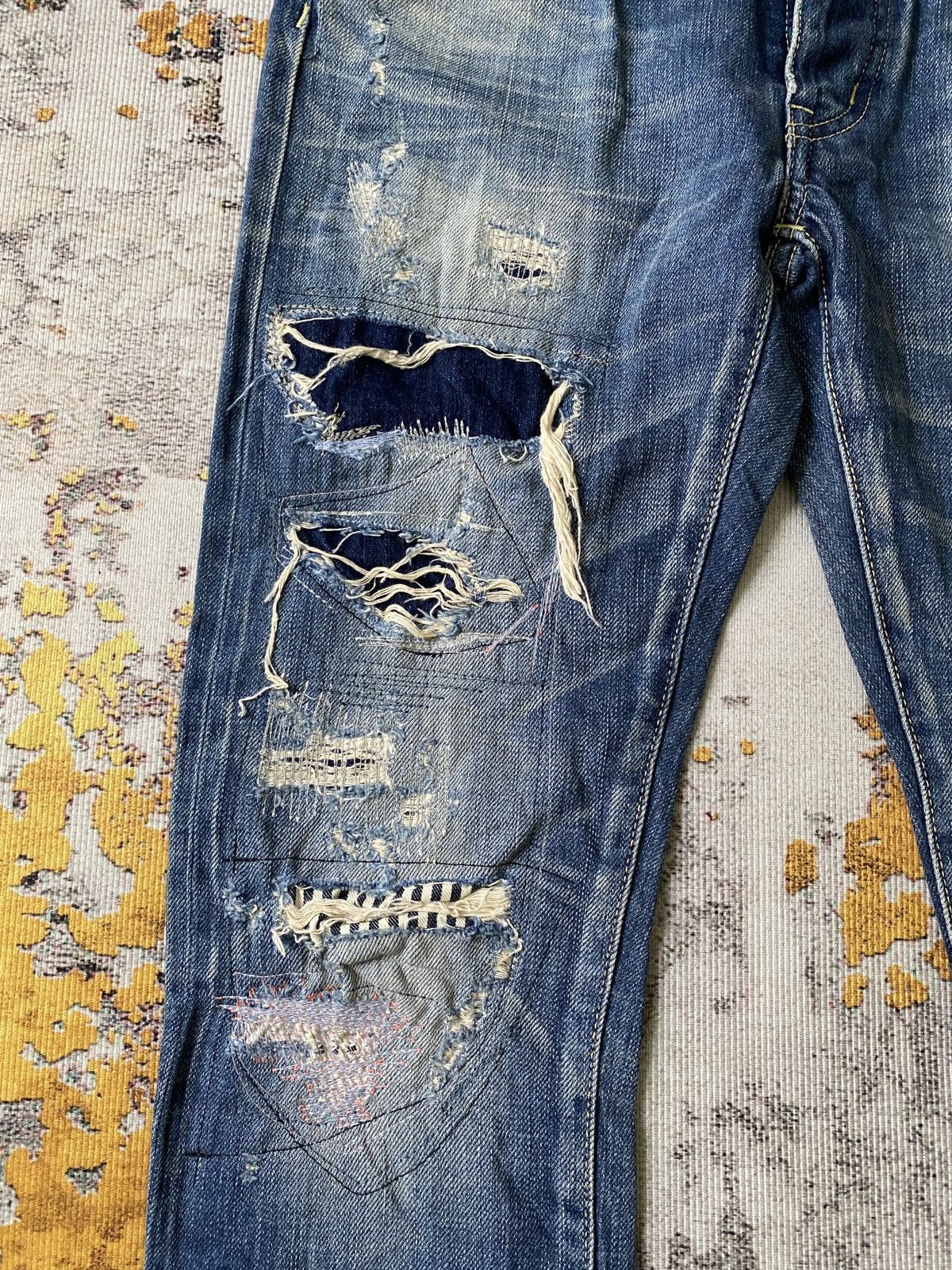 Hysteric Glamour Hysteric Glamour Japan Distressed Patchwork Selvedge Denim Size US 28 / EU 44 - 8 Thumbnail