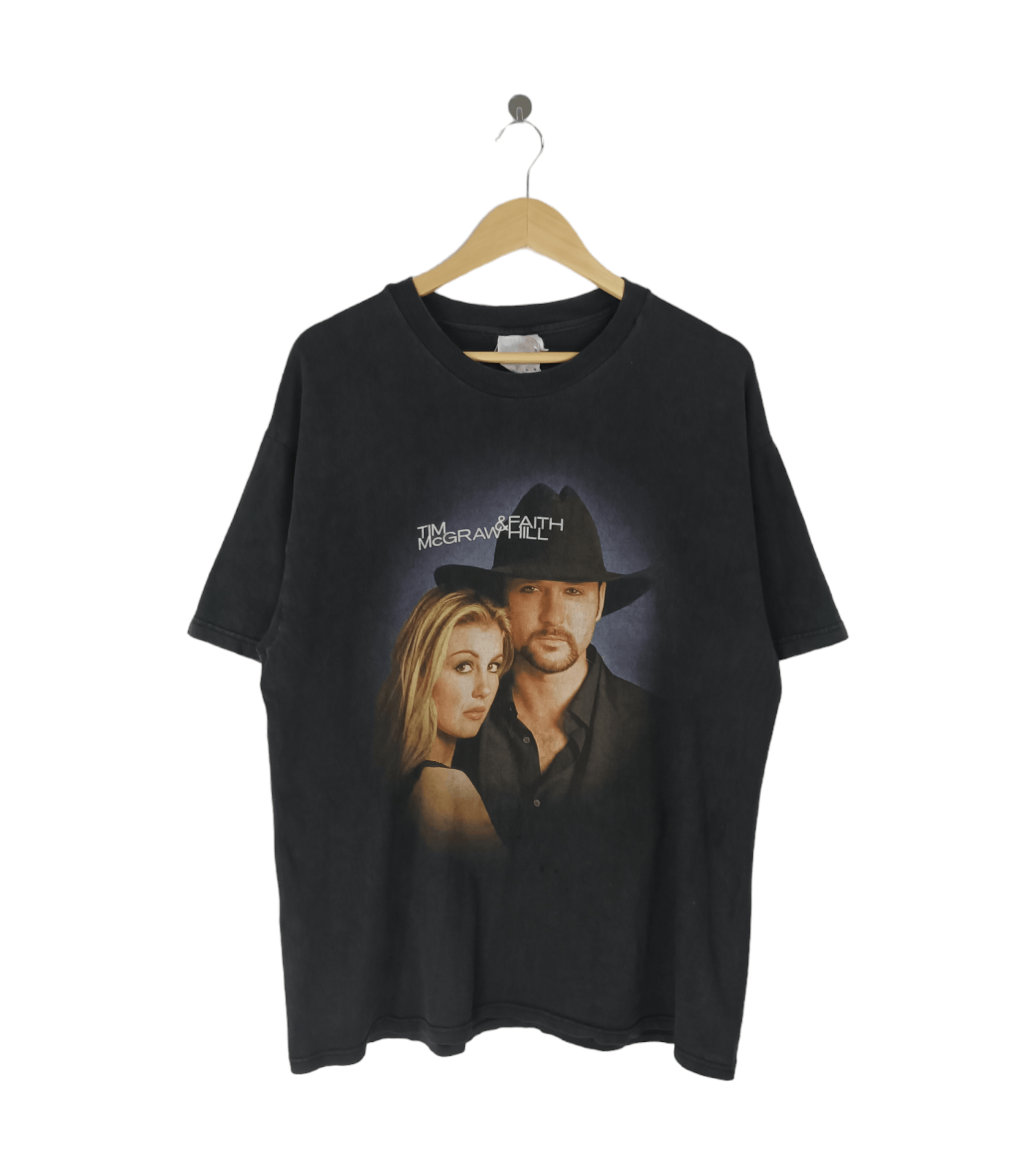 Vintage RARE🔥VINTAGE 2000's FADED FAITH HILL & TIM MCGRAW TOUR TEES Size US L / EU 52-54 / 3 - 1 Thumbnail